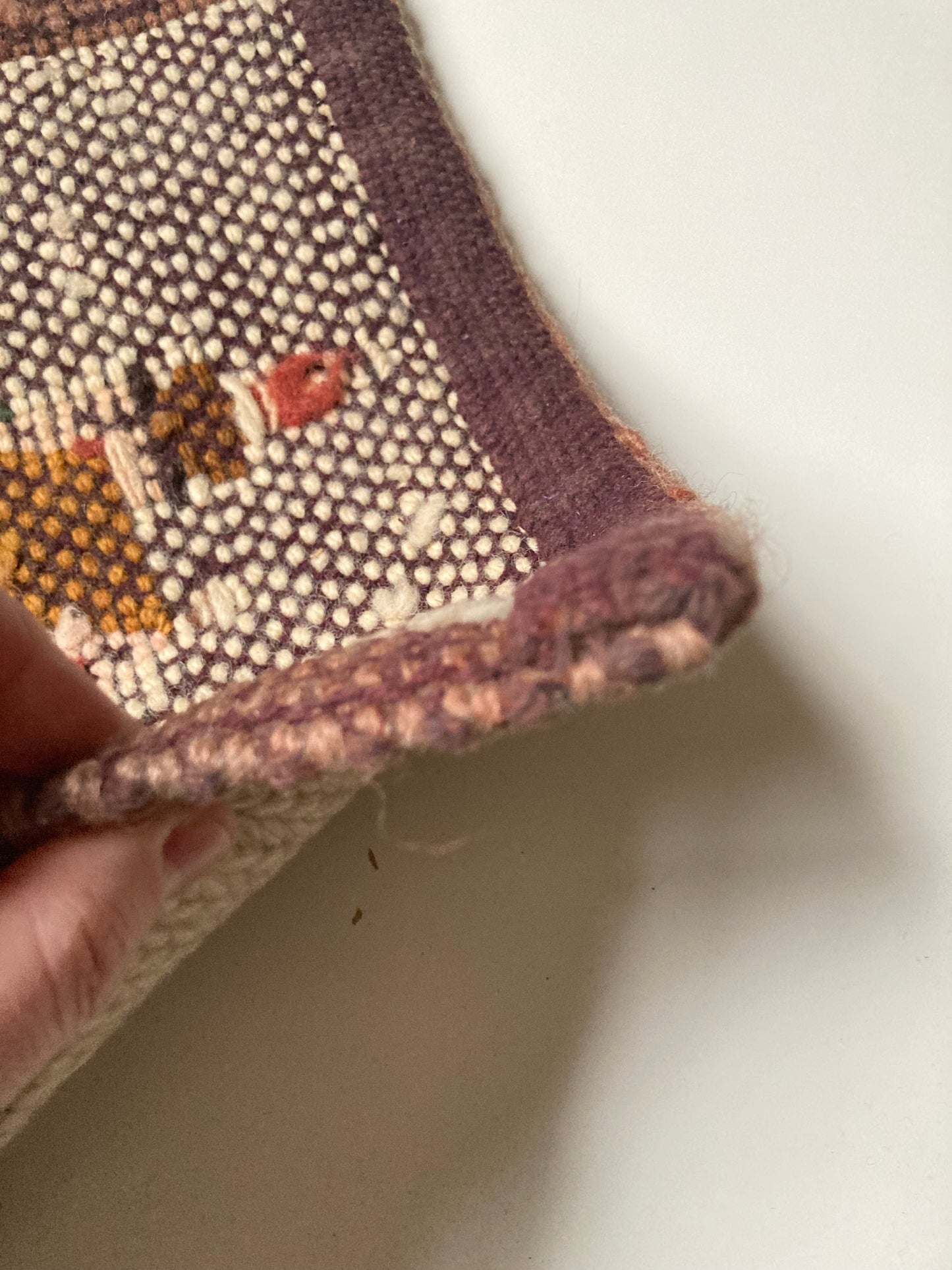 Vintage Polish Cepelia Woven Wool Handmade Wall Hanging Tapestry