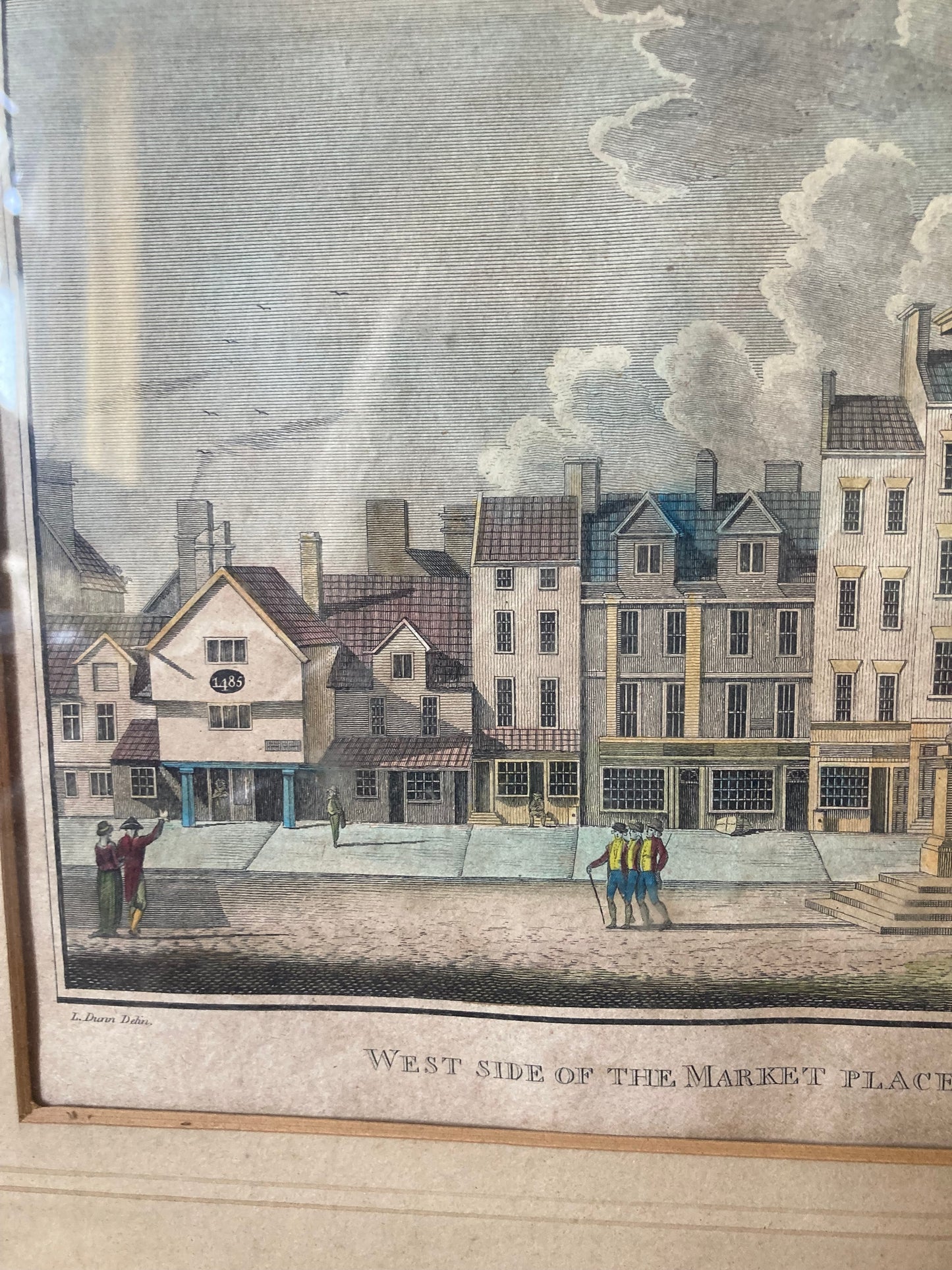 J C Stadler High Street Stockton Engraving Framed Townscape Print