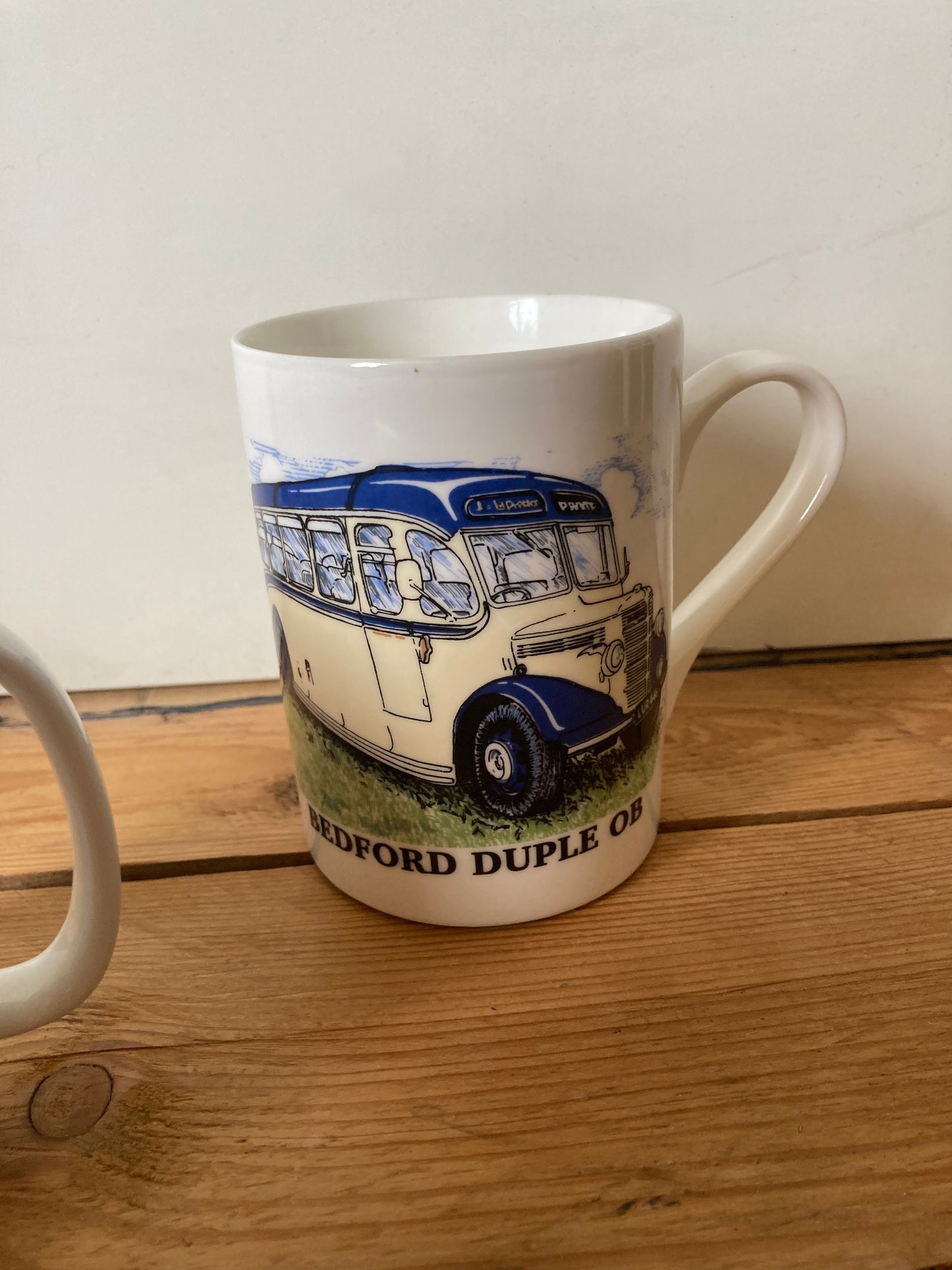 Vintage Bus Enthusiast Mugs Set 5 Transport Vehicle Coffee Cups