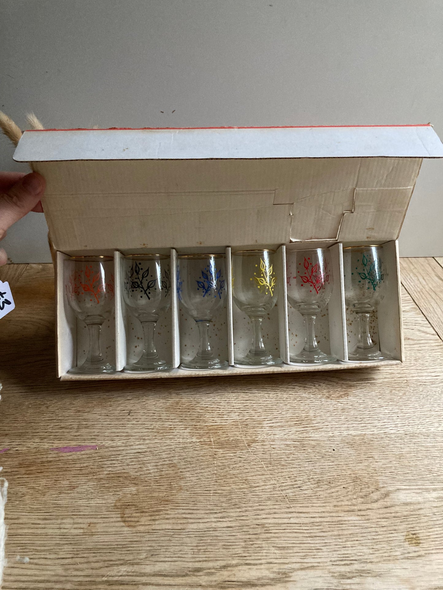 Vintage Derma Chesterfield Sherry Glasses Boxed 1970s