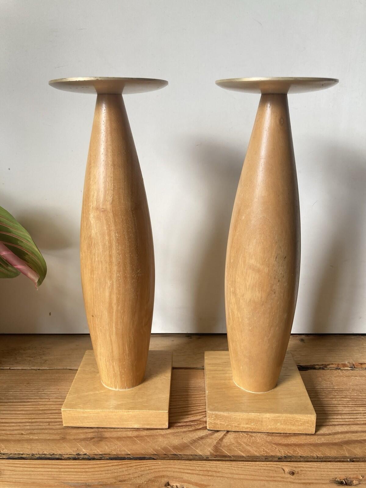 Pair Of Mid Century Modern Style Candlestick Holders