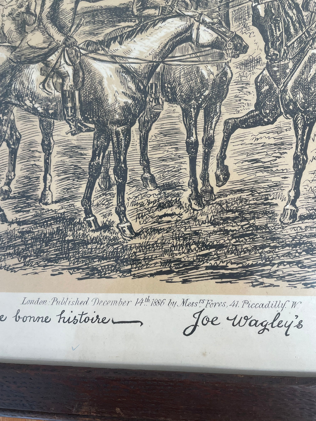 Victorian Hunting Print, “Joe Wagley’s Last”