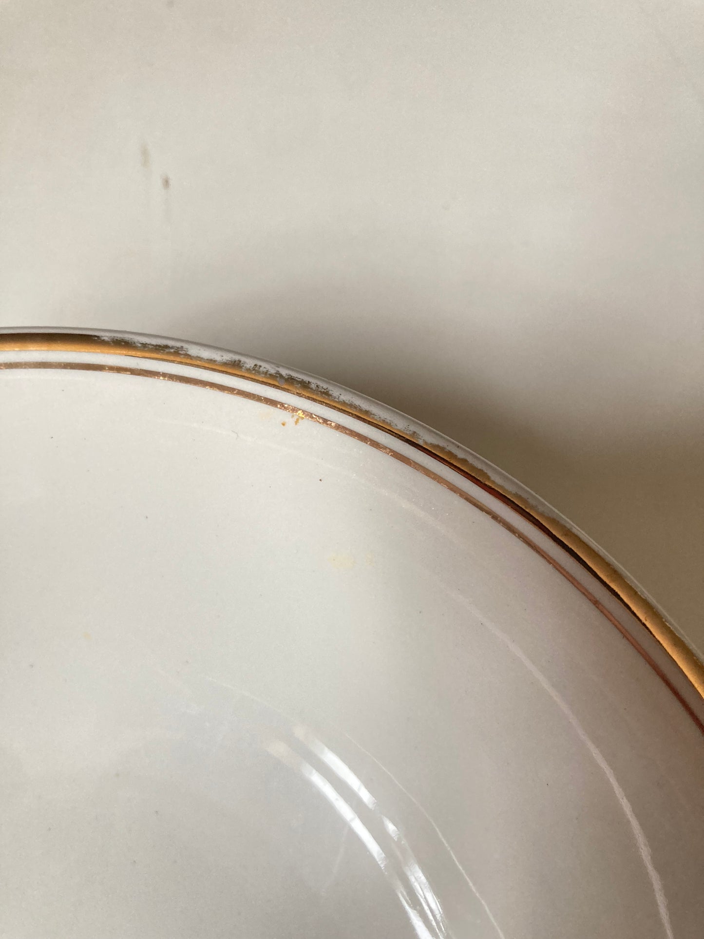 Wood & Sons White and Gold Edged Bowls Set of 6 - Bloom & Heirloom Vintage Decor