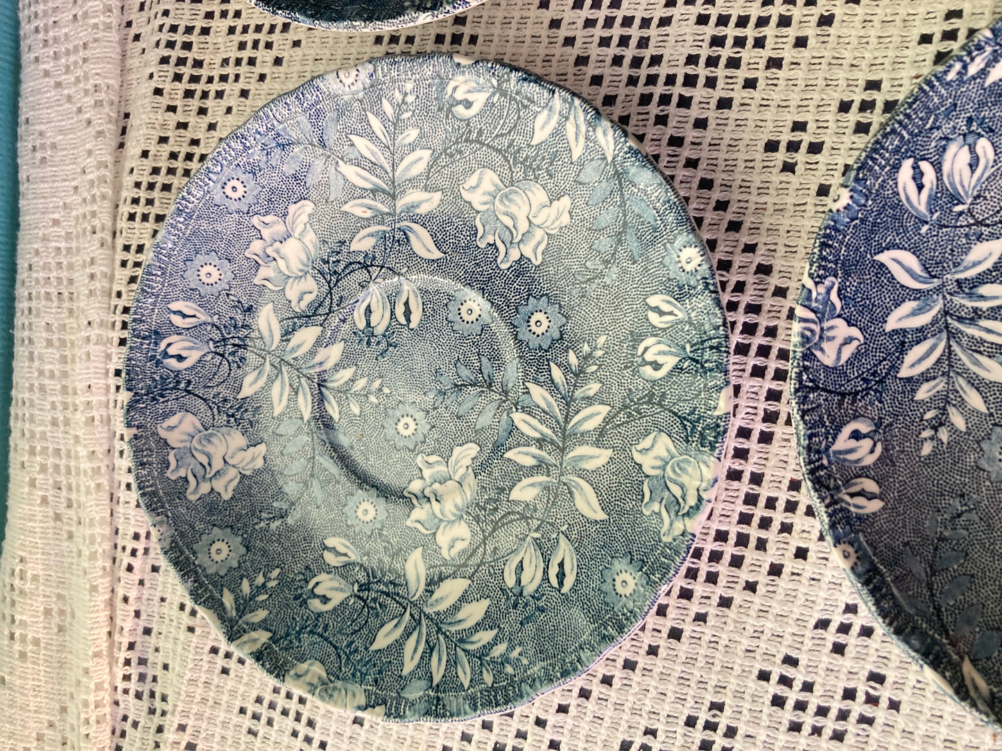 Royal Tudor Velvet Vintage Saucers Set of 4 - Bloom & Heirloom Vintage Decor