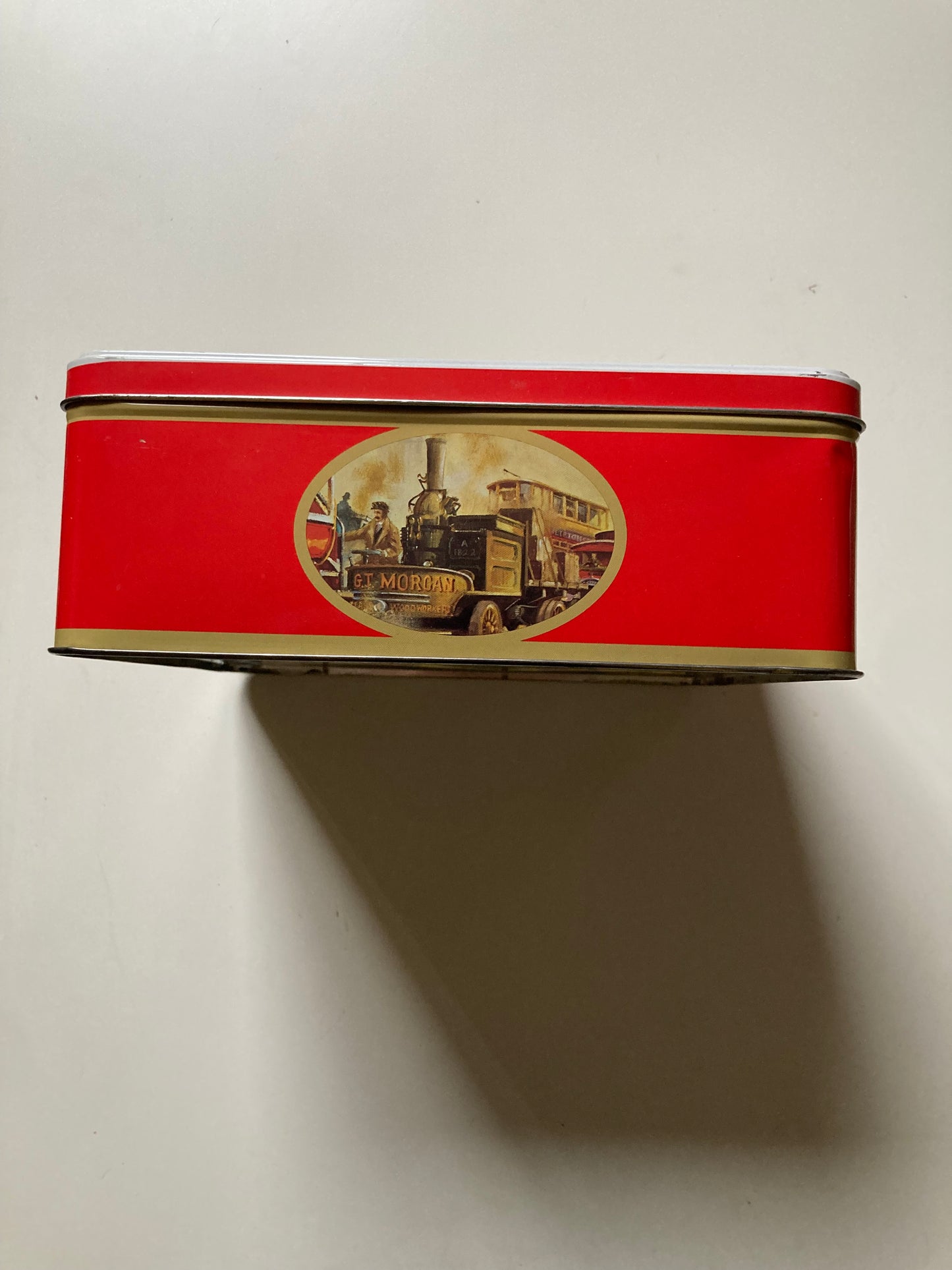Vintage Advertisment Tin London Red Double Decker Bus Biscuit Tin Empty