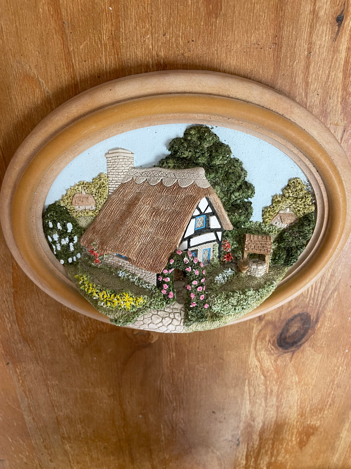 Thatched Cottage Broughton Hackett Relief Plaque