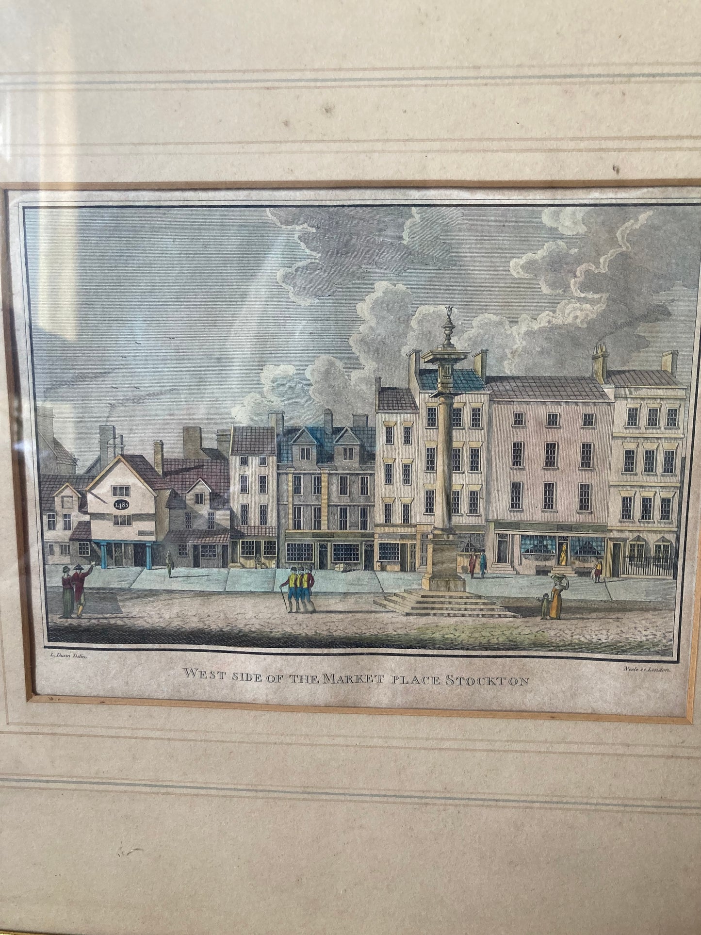 J C Stadler High Street Stockton Engraving Framed Townscape Print