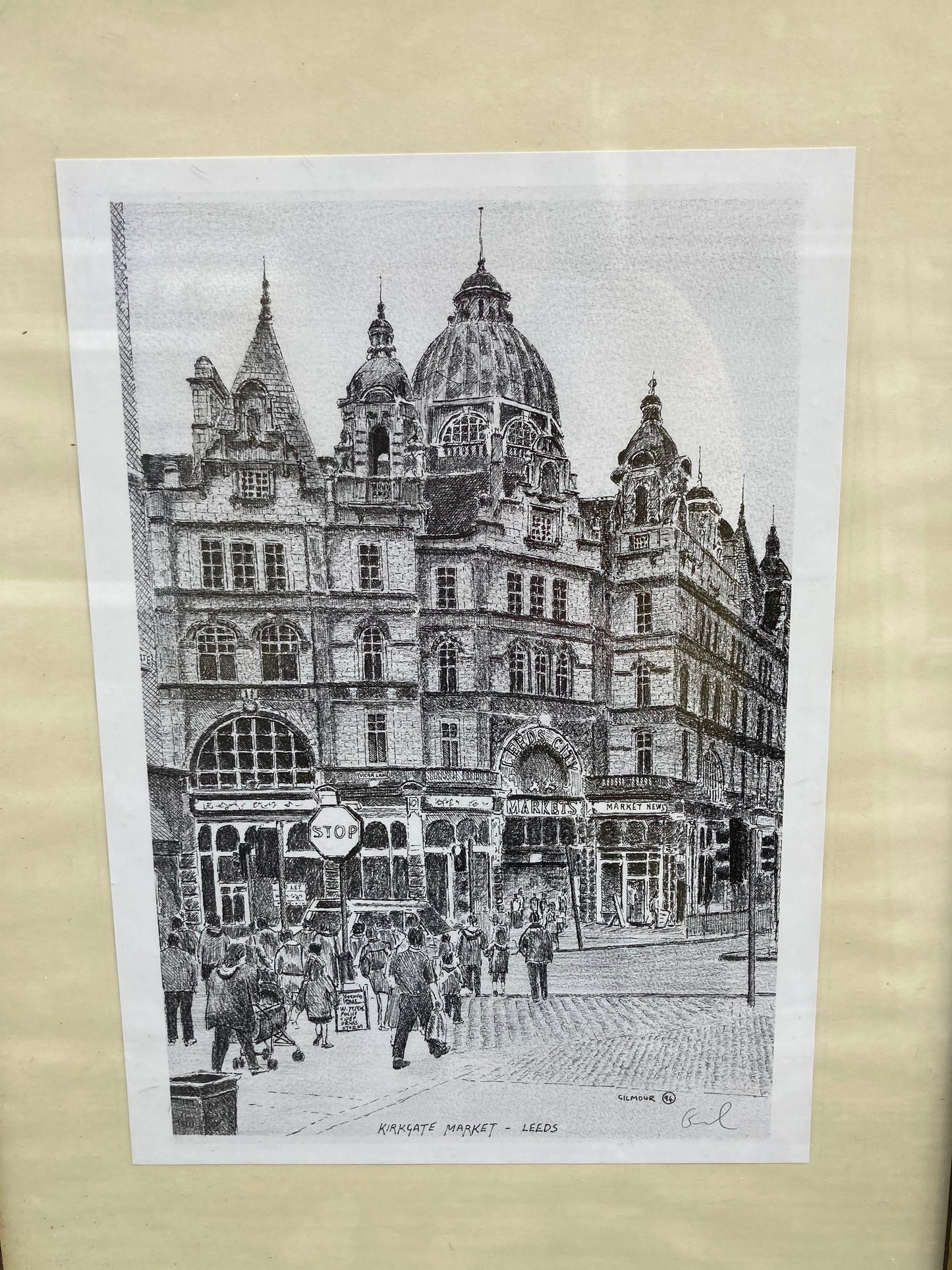 Framed Andrew Gilmour Kirkgate Market Leeds Signed Print