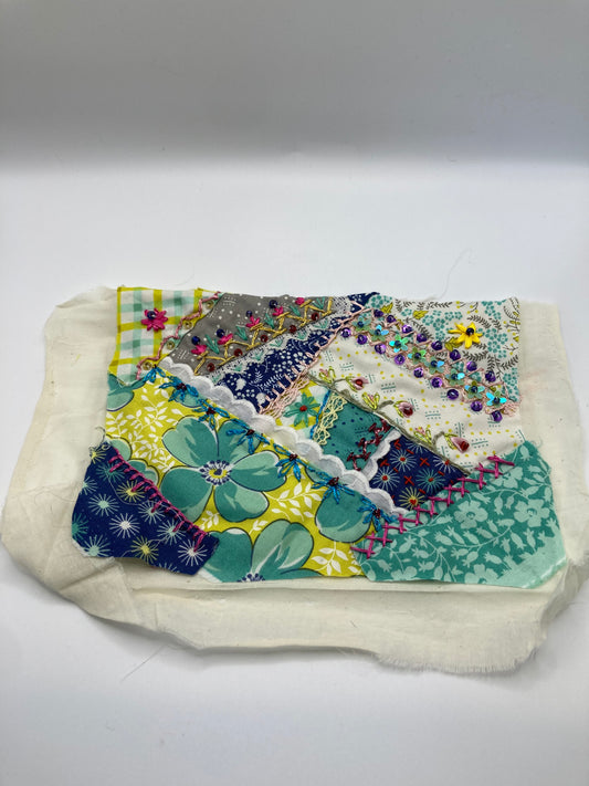 Vibrant pattern beaded mixed media piece - Bloom & Heirloom Vintage Decor
