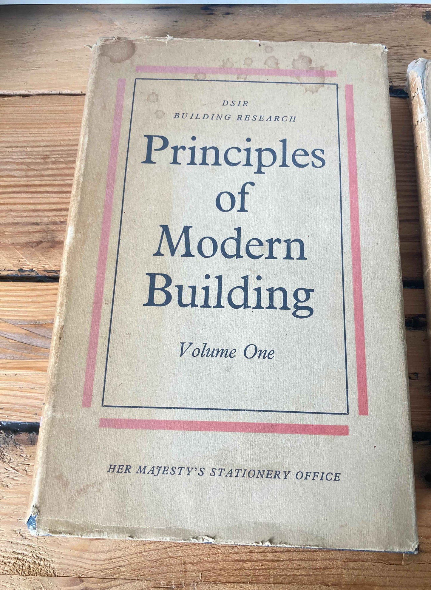 Vintage HMSO Technical Books Building Construction Hardwoods Architecture x2