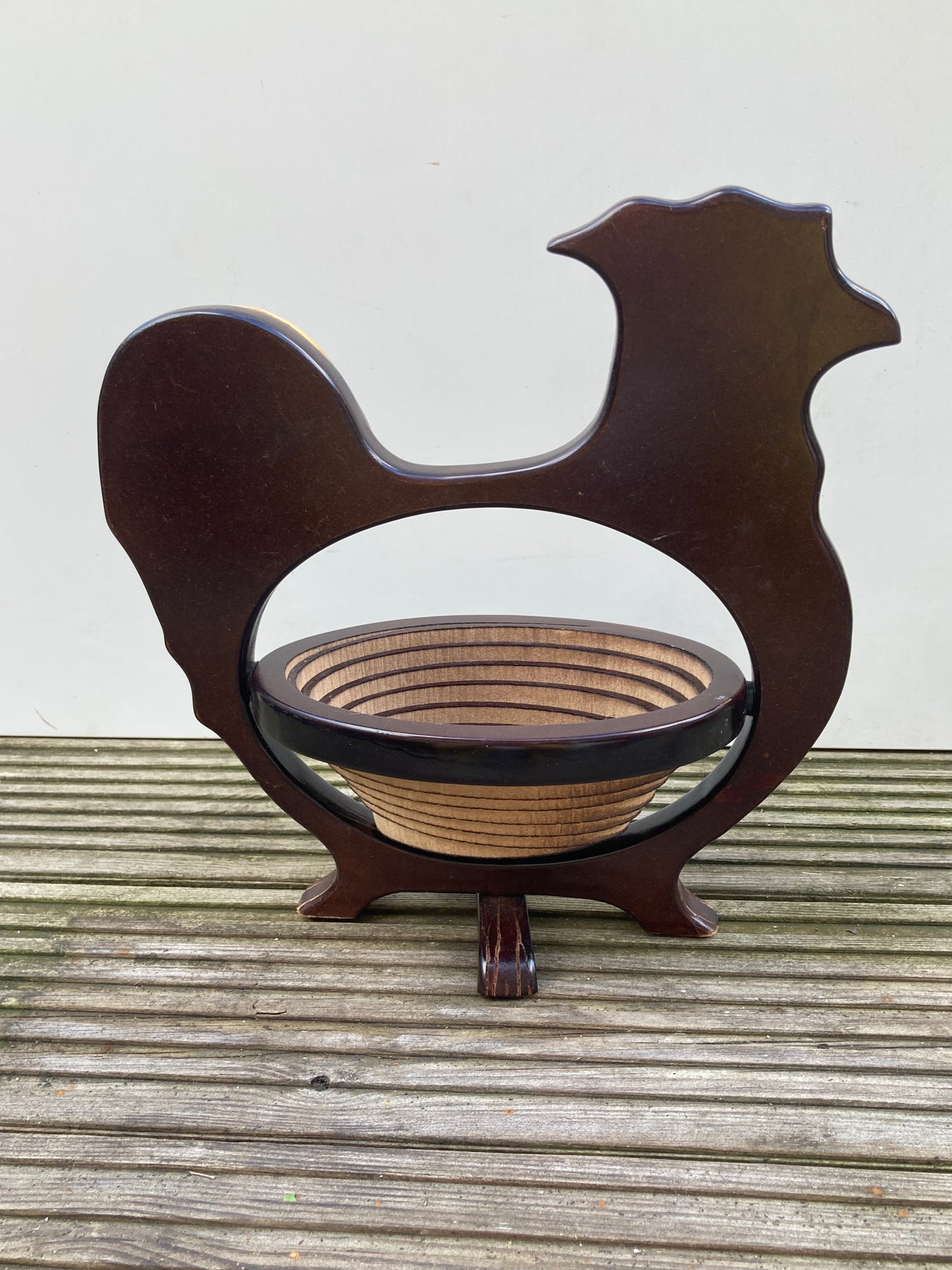 Wooden Chicken Collapsible Fruit Bowl