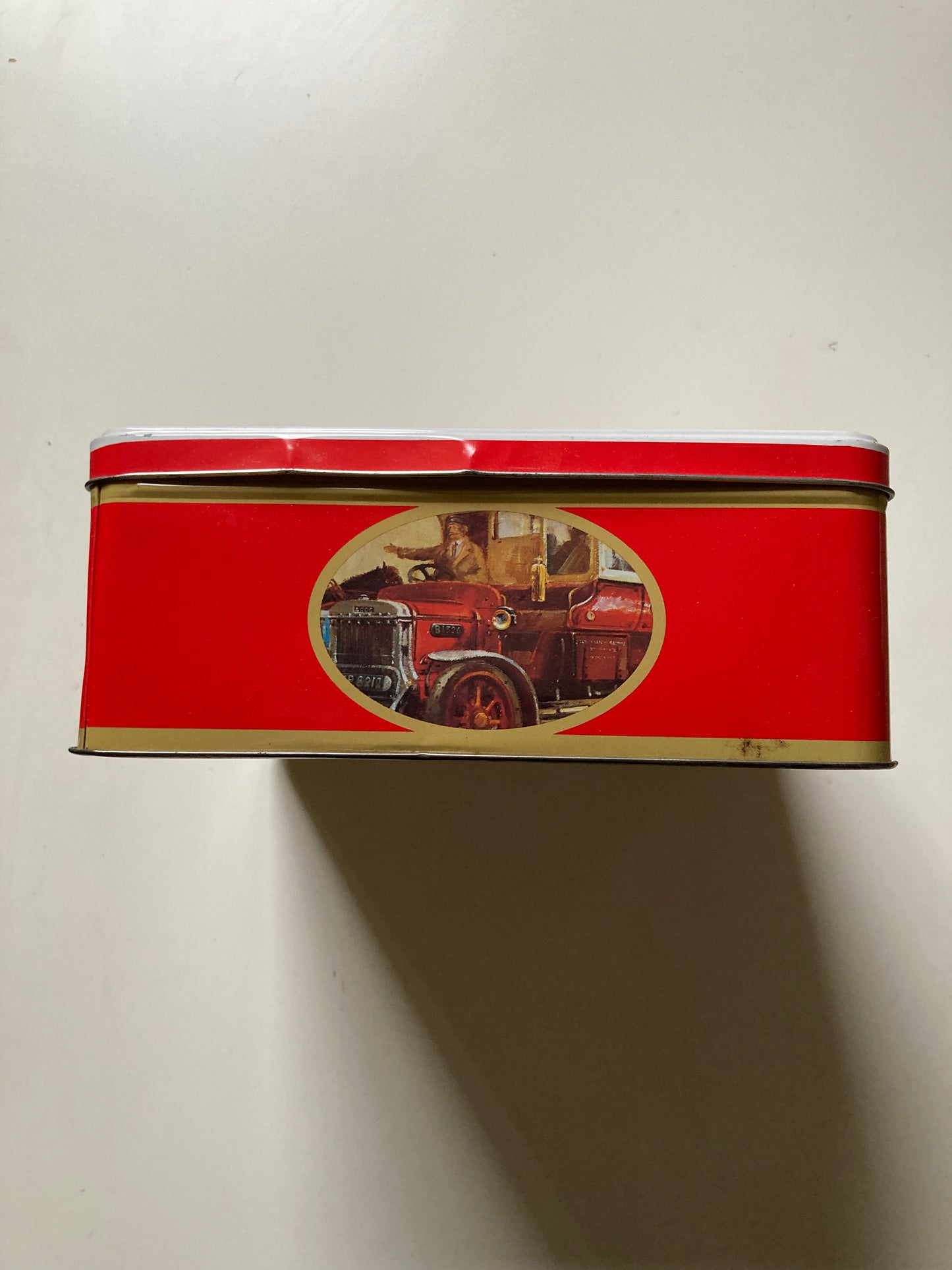 Vintage Advertisment Tin London Red Double Decker Bus Biscuit Tin Empty