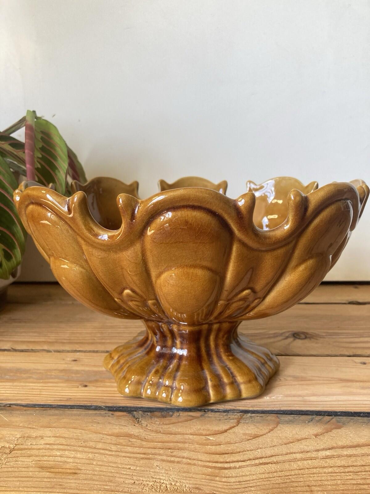Casa Pupo Majolica Fruit Bowl/Centre Piece 1970s