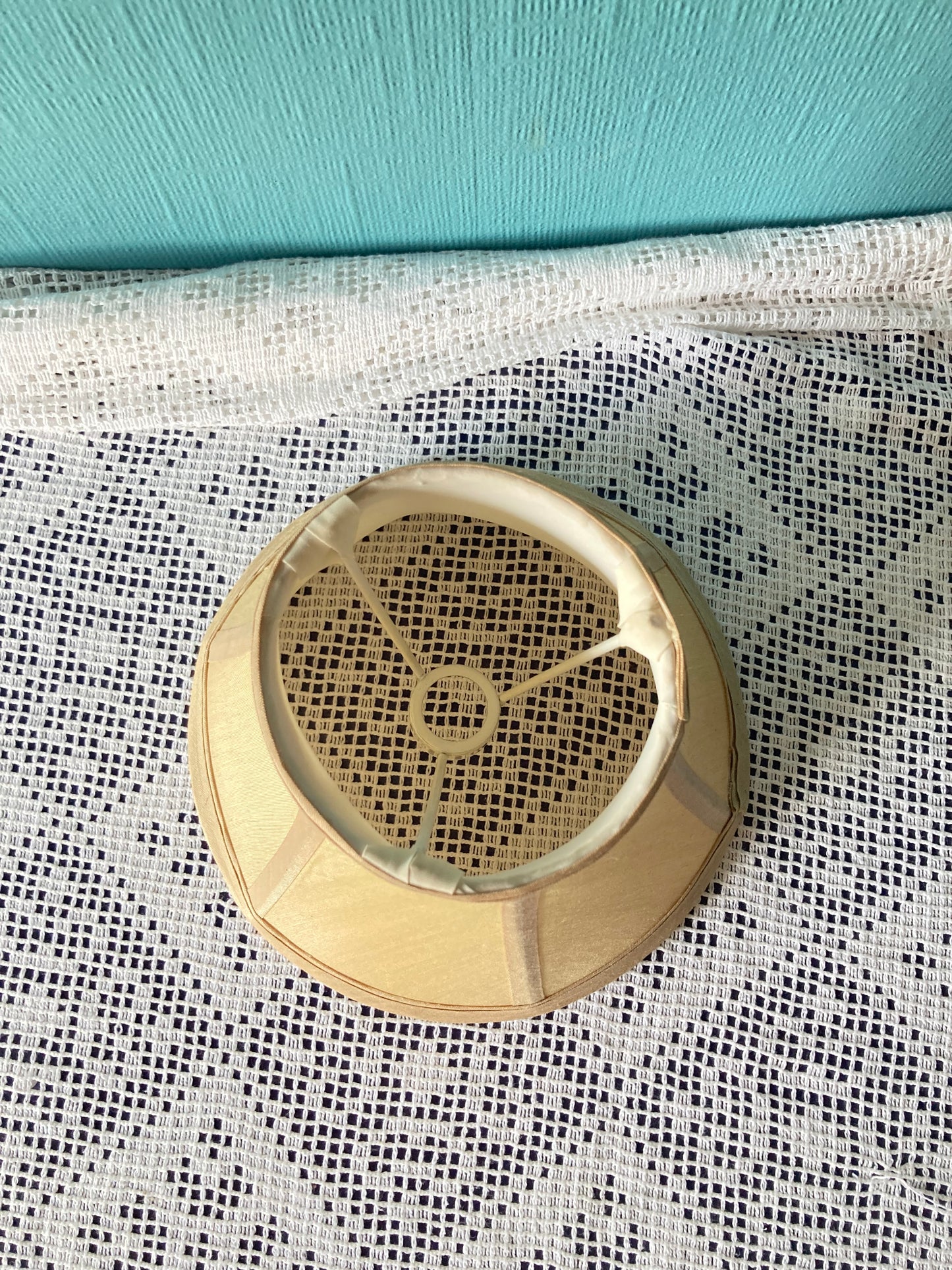 Vintage Champagne Fabric Small Lampshade