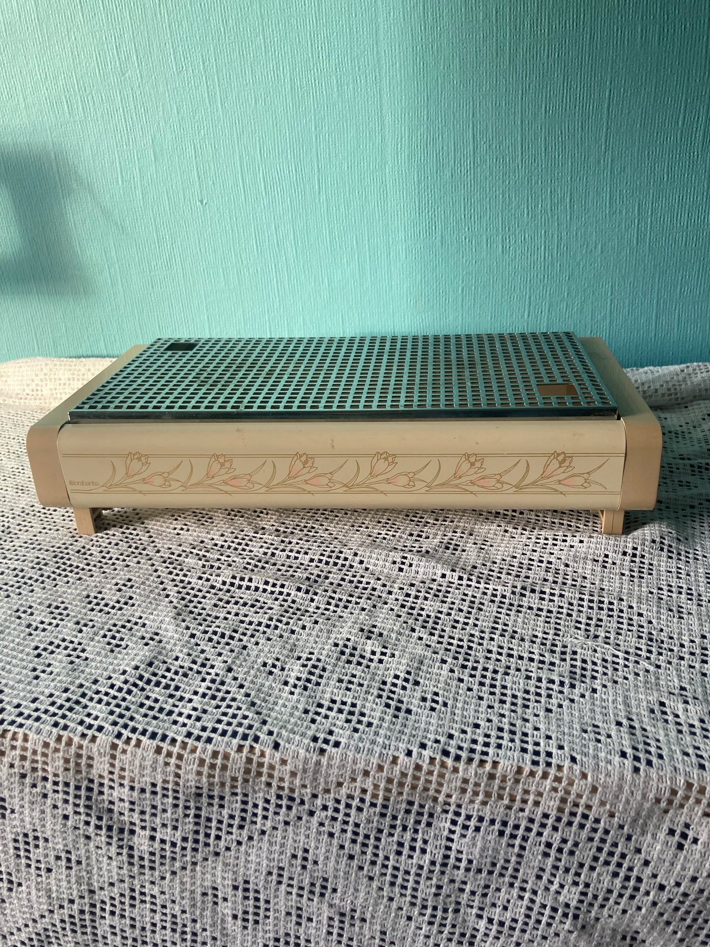Vintage Brabantia Food Warmer Hot Plate Tea Light Floral