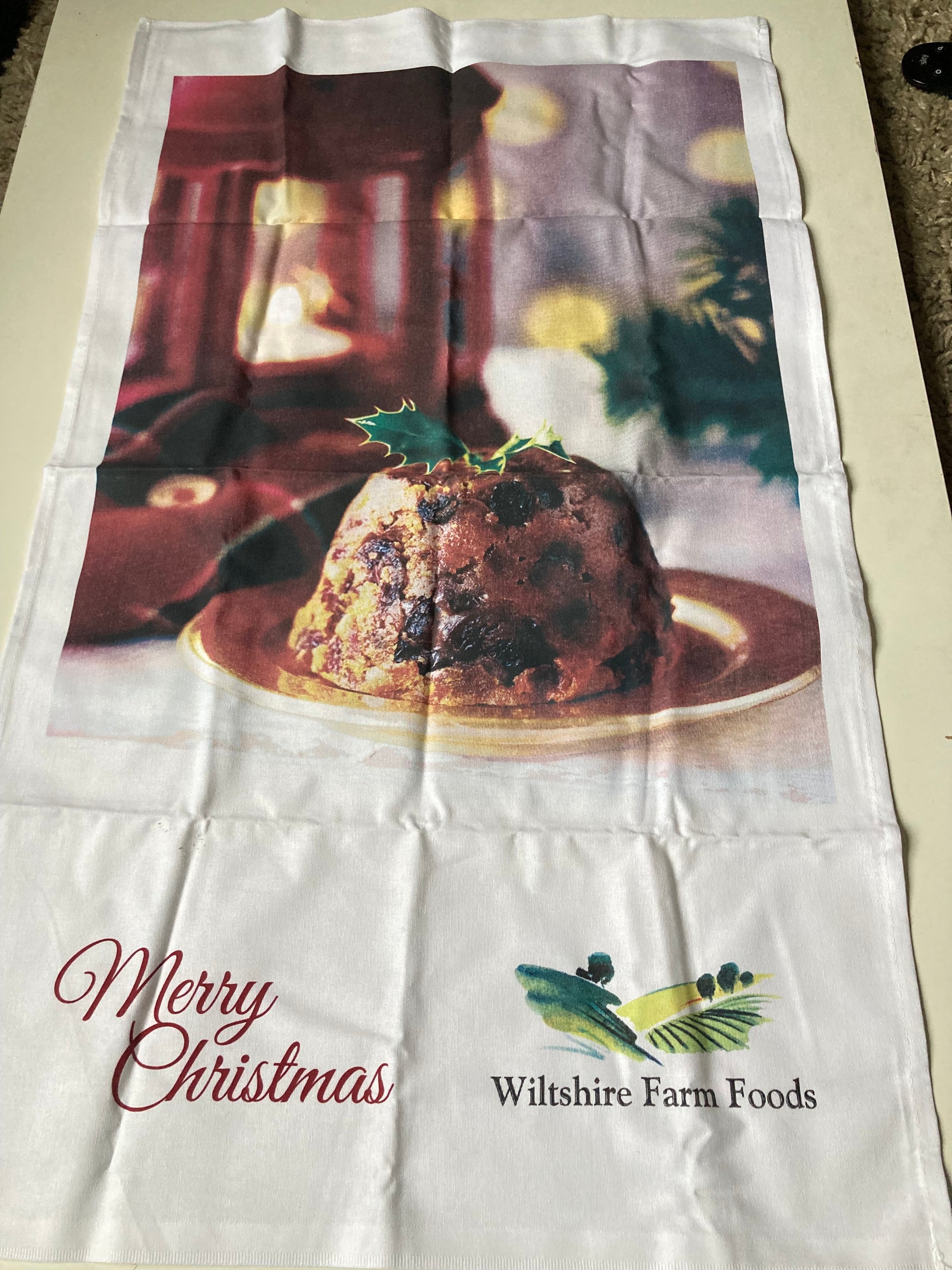 Vintage Wiltshire Farm Fresh Foods Christmas Tea Towels x 3 - Bloom & Heirloom Vintage Decor