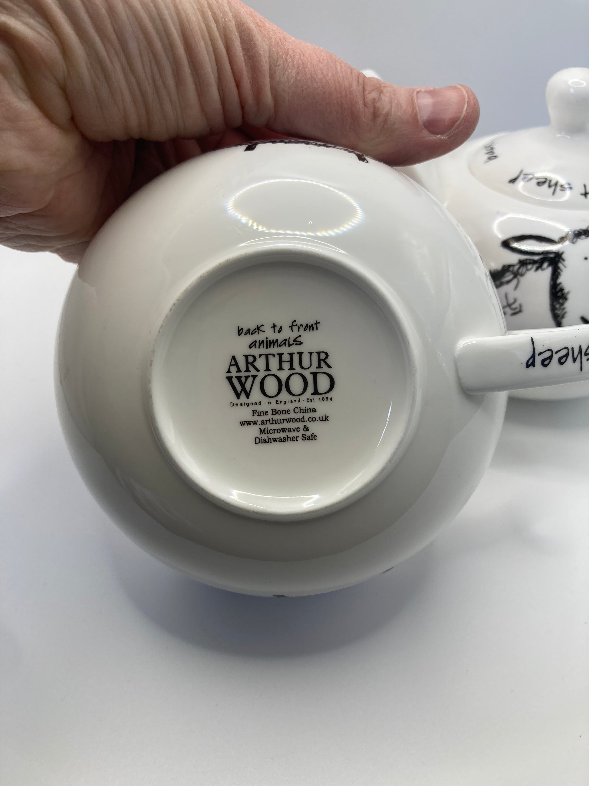Back To Front Sheep Teapot And Cup Arthur Wood Tea For 1 Country Kitchen - Bloom & Heirloom Vintage Decor