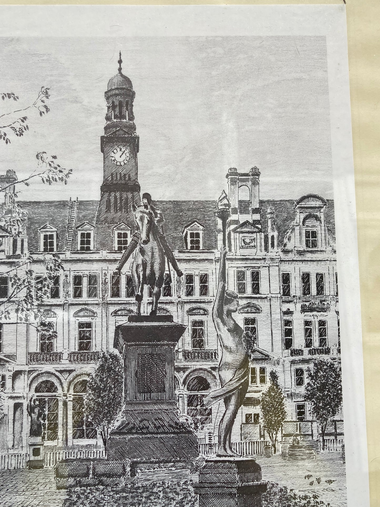 Framed Andrew Gilmour City Square Leeds Signed Print