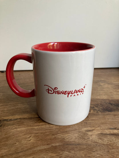 Disney Mickey Mouse Merry Christmas Mug, Disneyland Paris  Red And White Rare