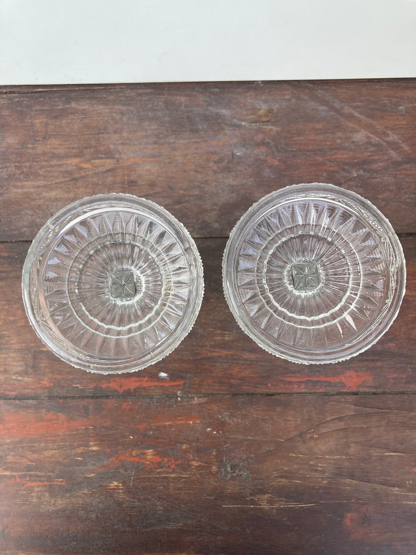 Elegant Vintage Bayel Louis XV Candlestick Clear Pressed Glass