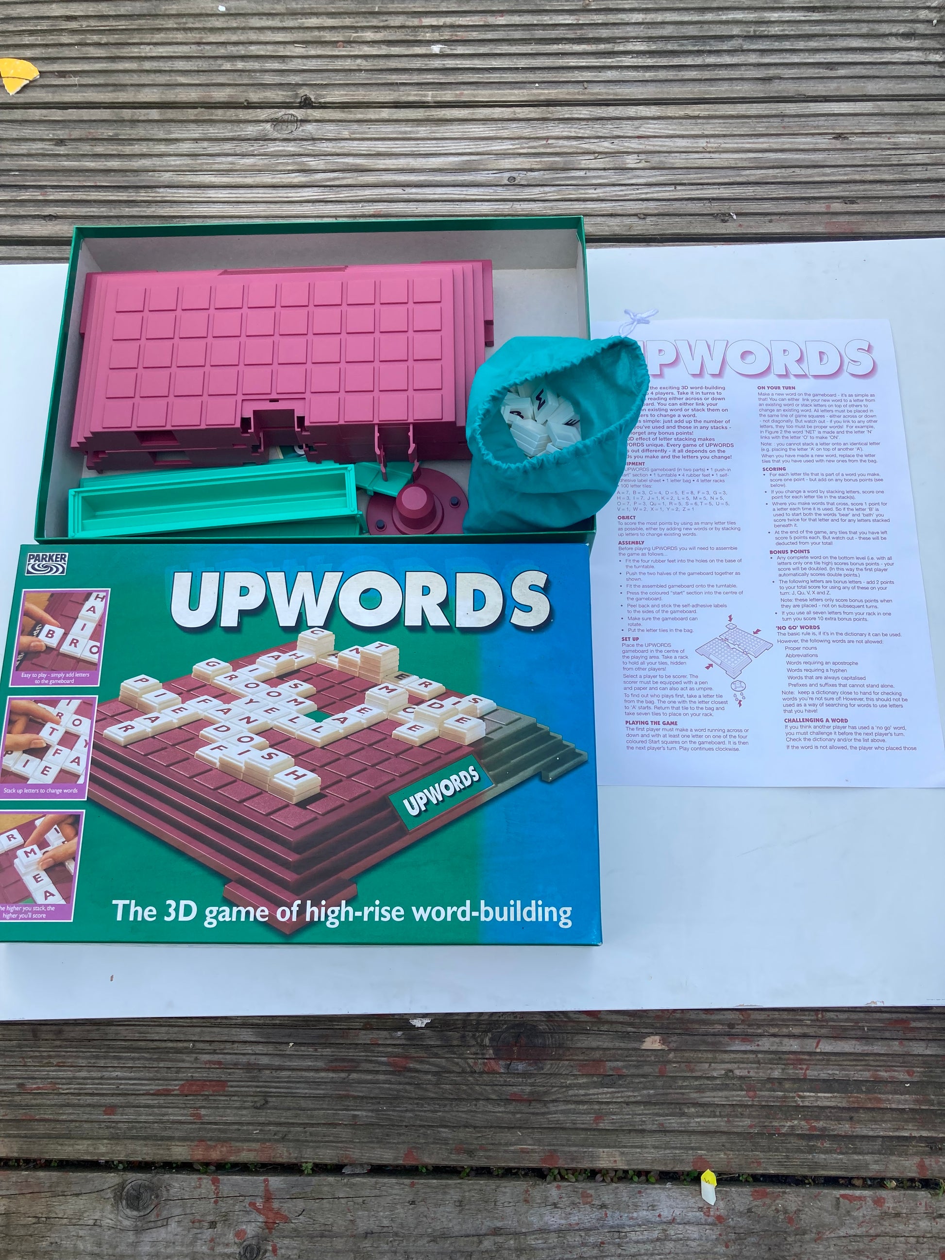 Upwords The 3D Game of High Rise Word Building By Parker 1996 Fully Complete - Bloom & Heirloom Vintage Decor