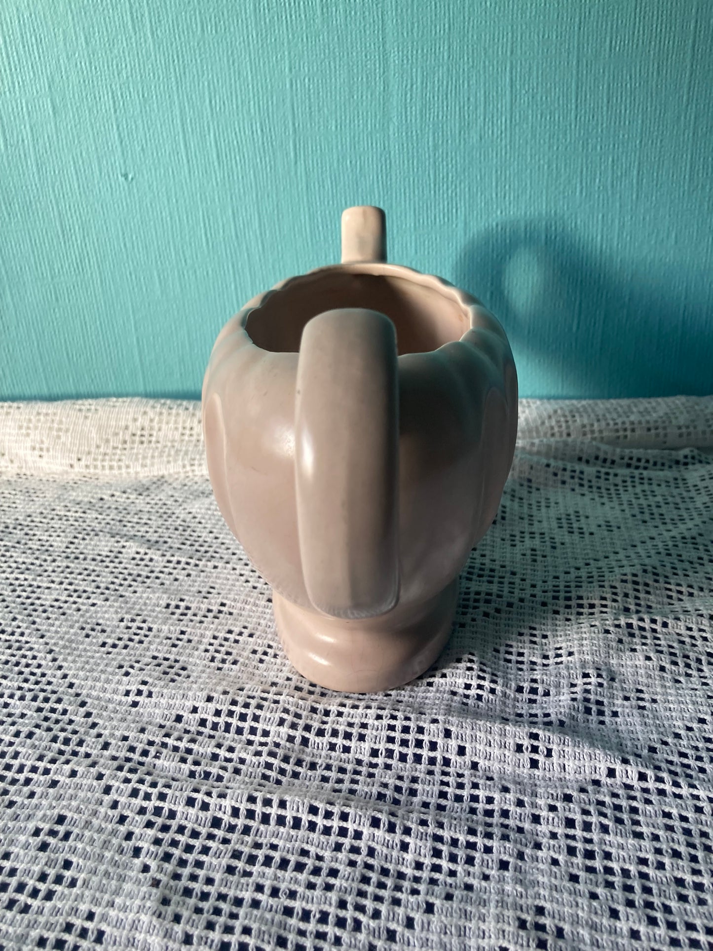 Vintage Dee Cee Mantle Vase Oyster Pink Stoneware