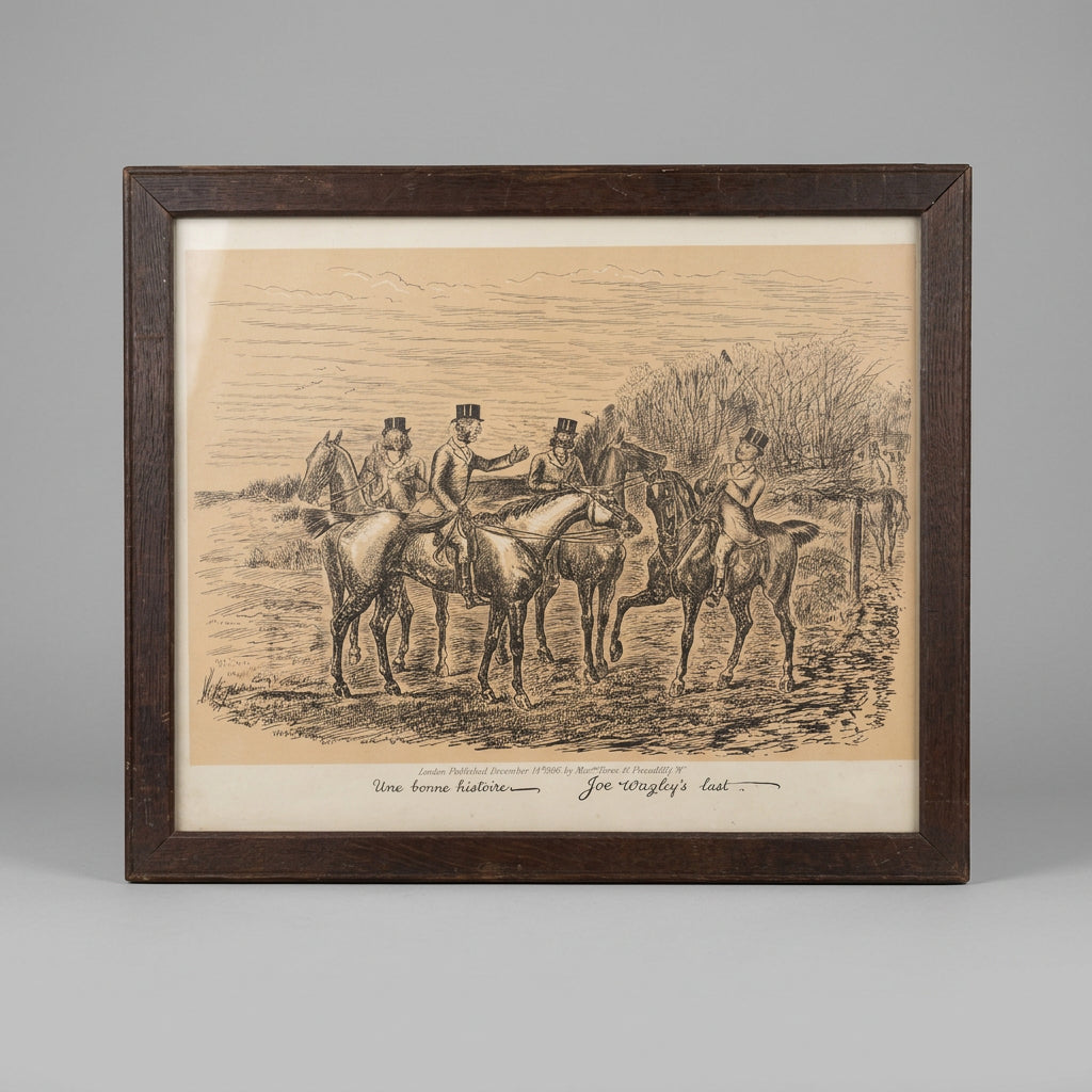 Victorian Hunting Print, “Joe Wagley’s Last”