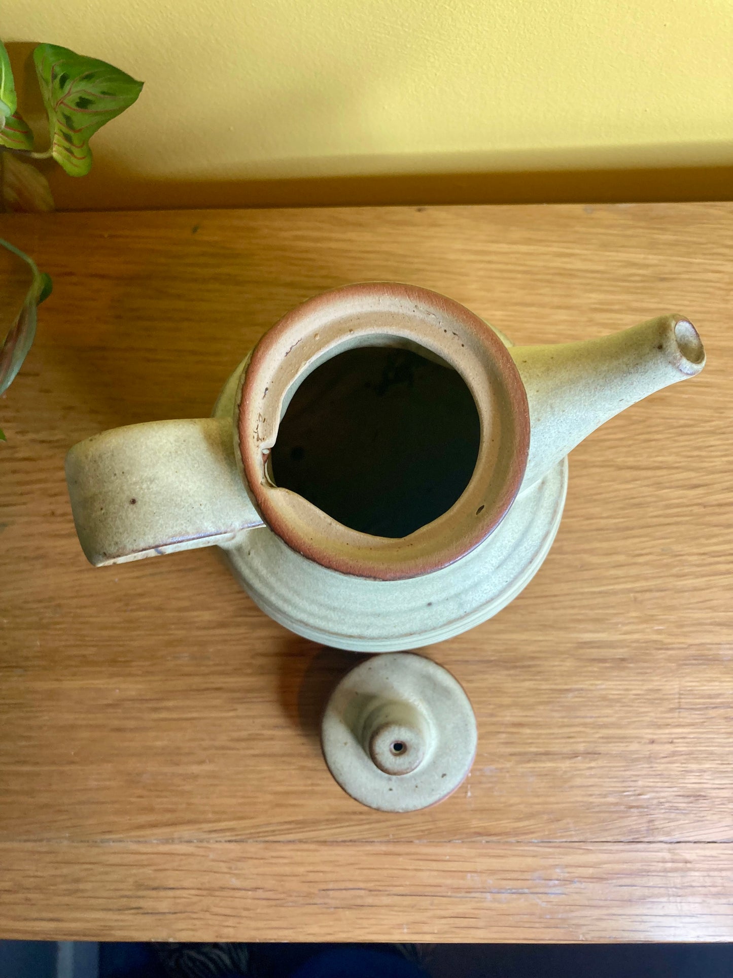 Vintage Tremar Ceramic Teapot Retro Pattern Cornish Pottery