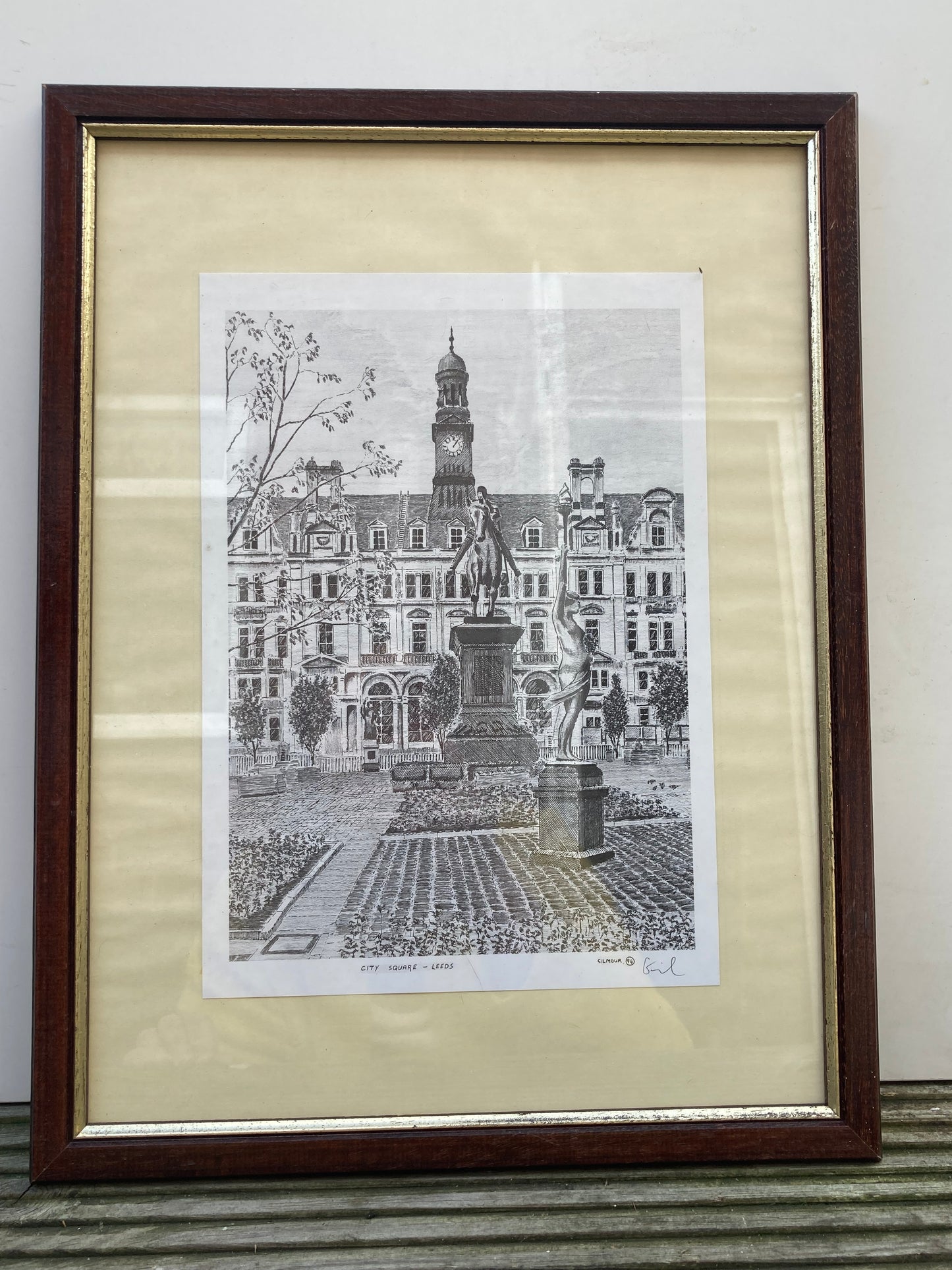 Framed Andrew Gilmour City Square Leeds Signed Print