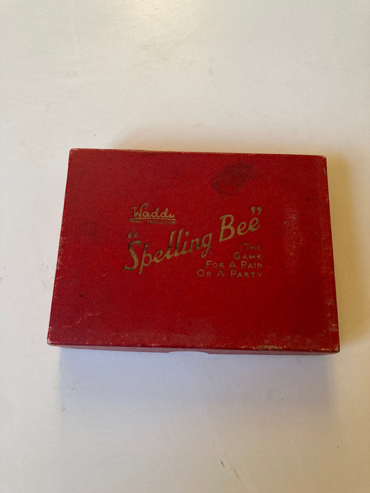 Vintage 1930s Card Game Spelling Bee Waddy Productions with rule book Ephemera