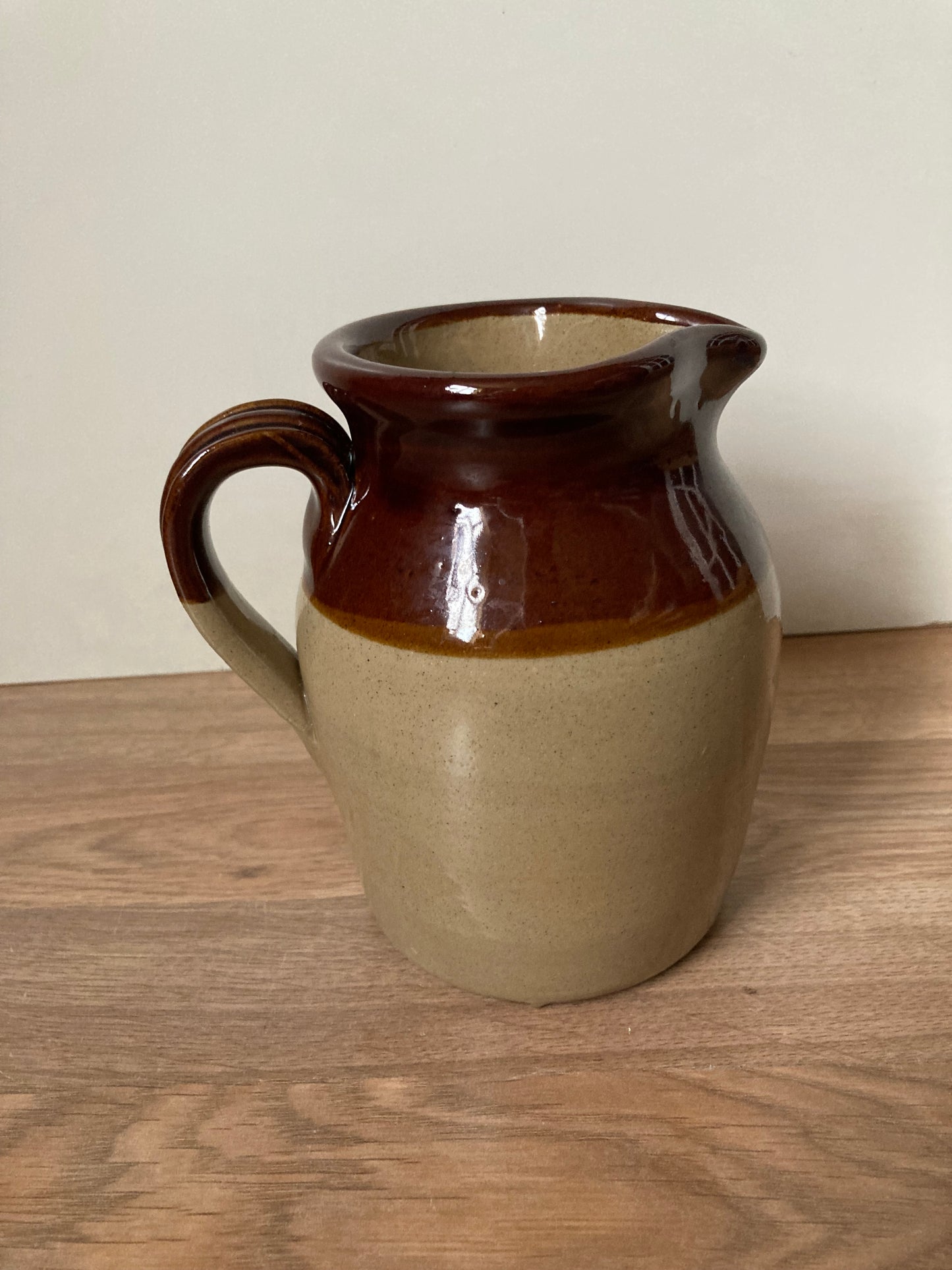 Vintage Pearsons of Chesterfield Two-Tone Salt-Glazed Stoneware Jug