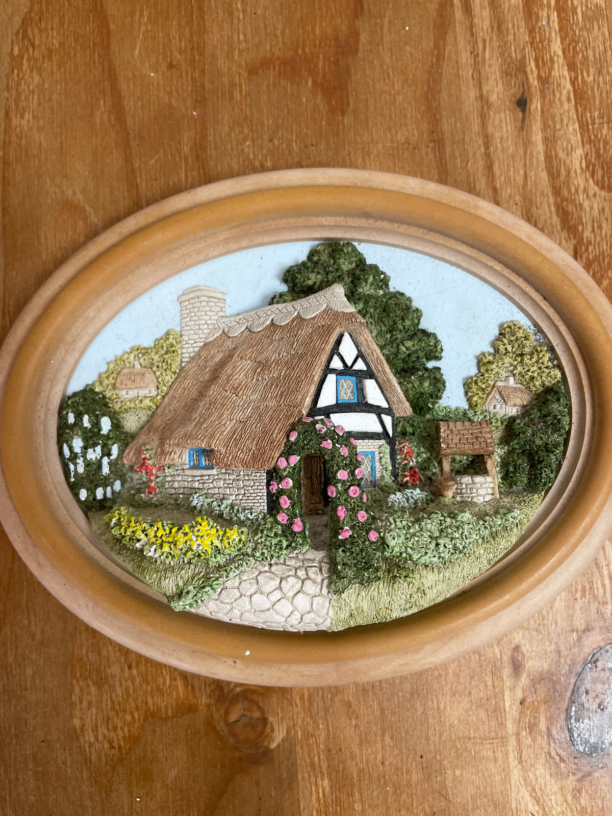 Thatched Cottage Broughton Hackett Relief Plaque