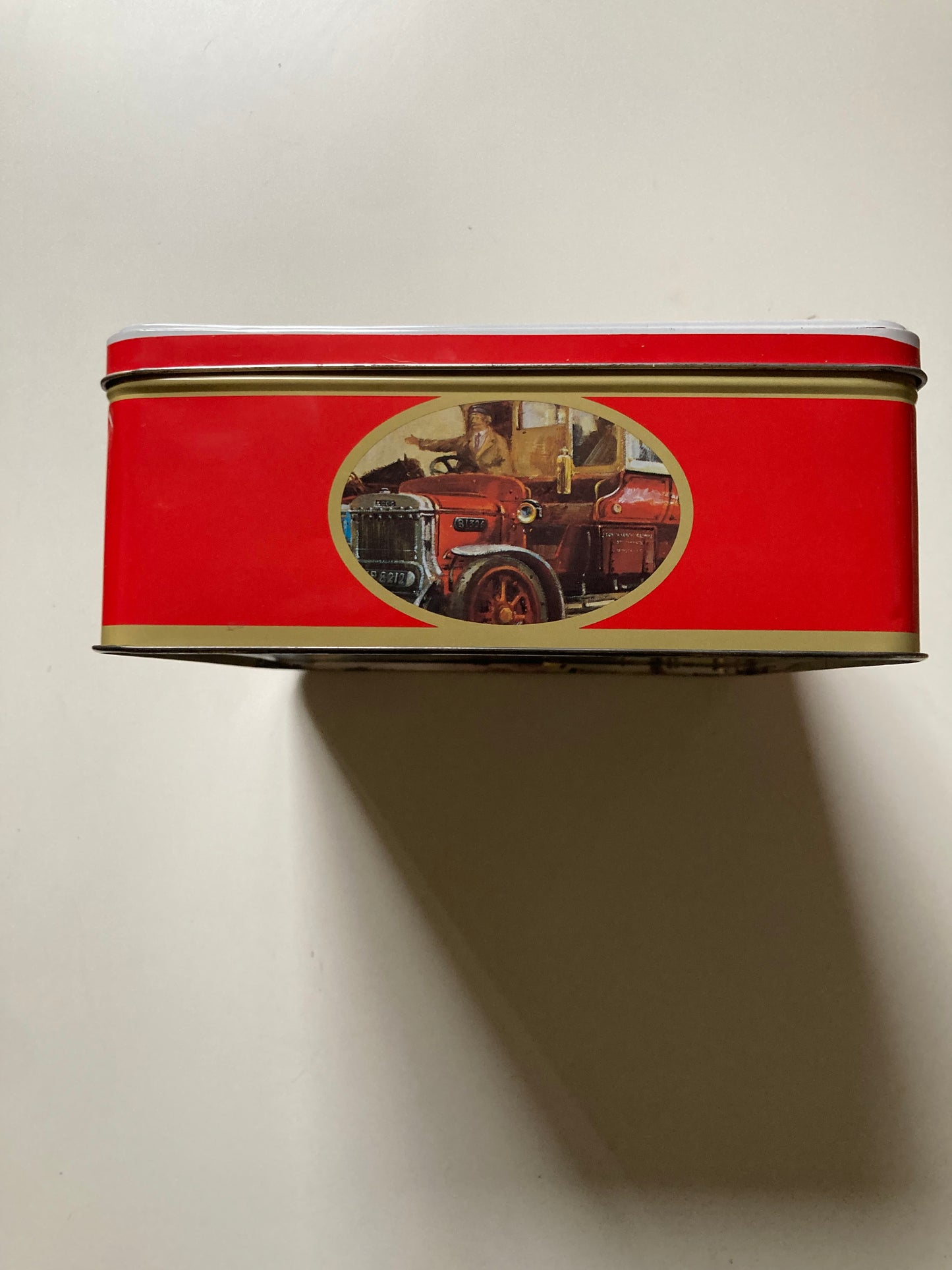 Vintage Advertisment Tin London Red Double Decker Bus Biscuit Tin Empty