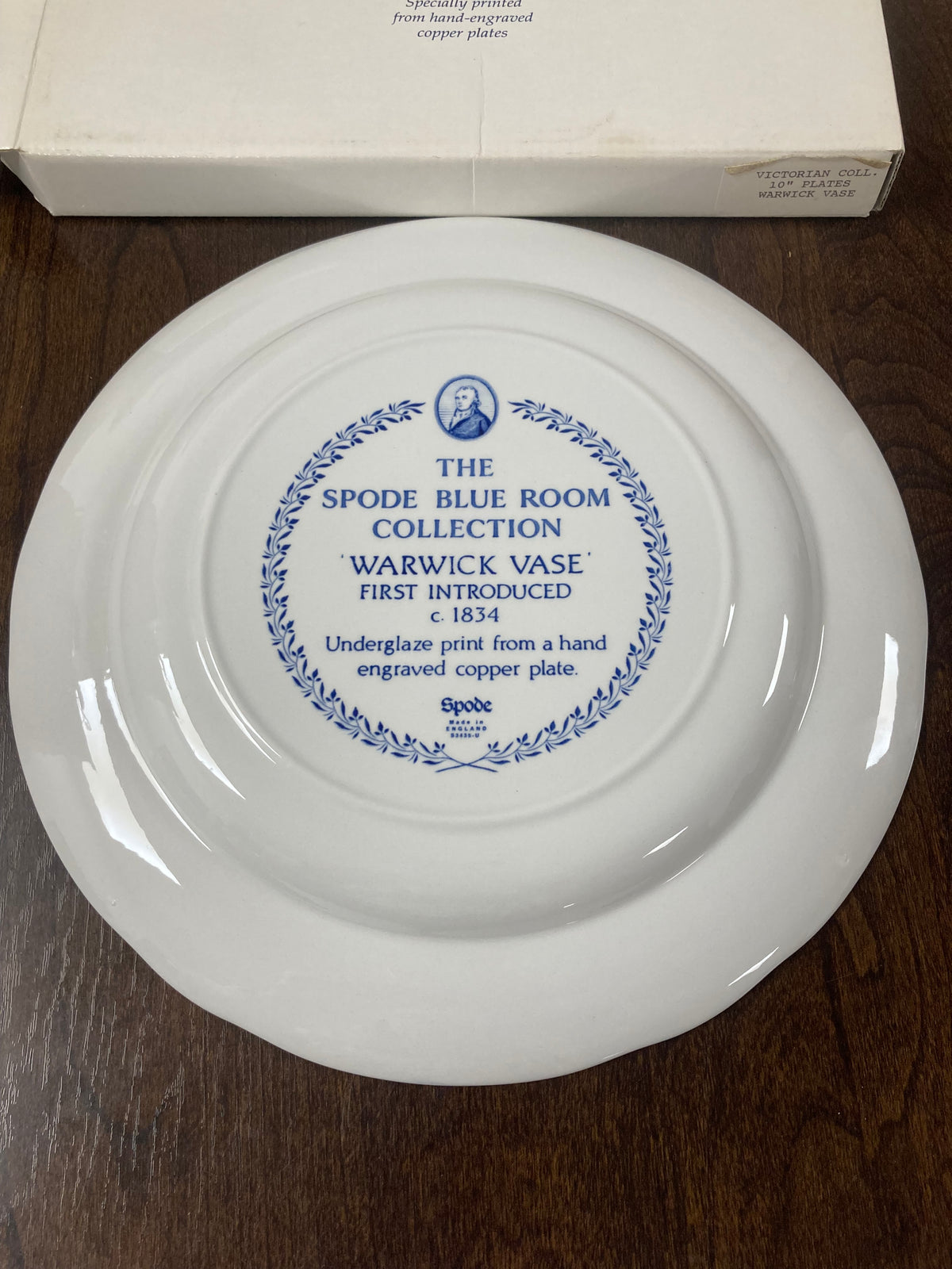 Blue & White Urn Collector’s Plate, Boxed