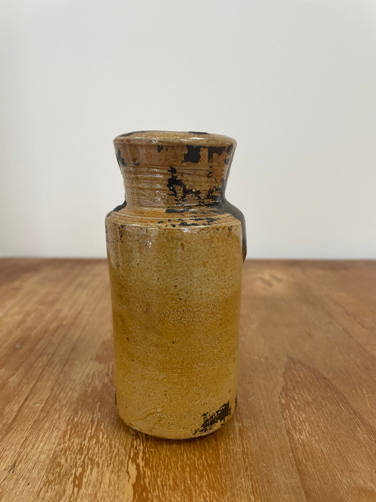 Salt-Glazed Stoneware Bottle, Victorian