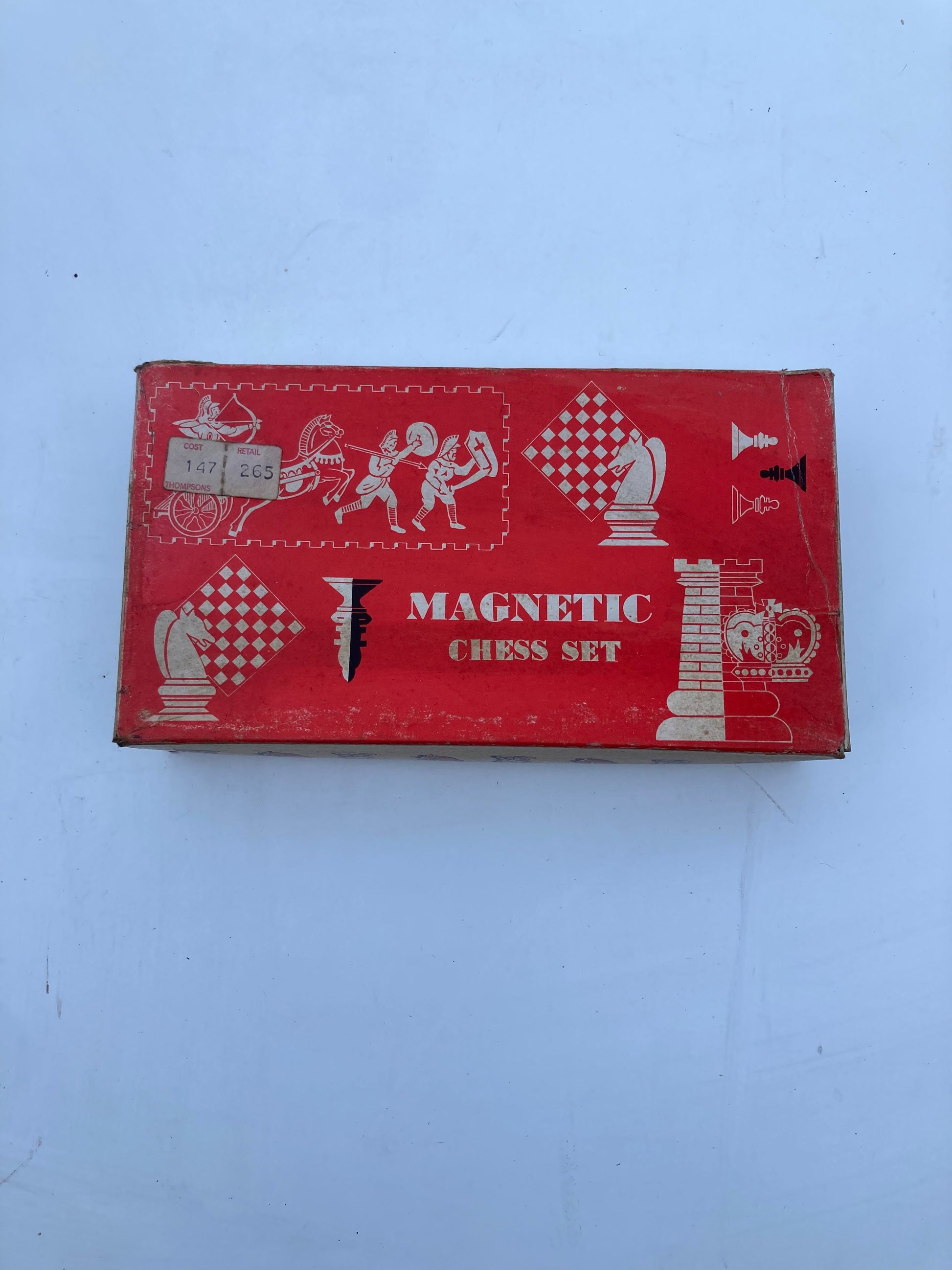 Vintage Lowe Magnetic Chess Set Complete With Board Boxed Prop Vintage Games - Bloom & Heirloom Vintage Decor