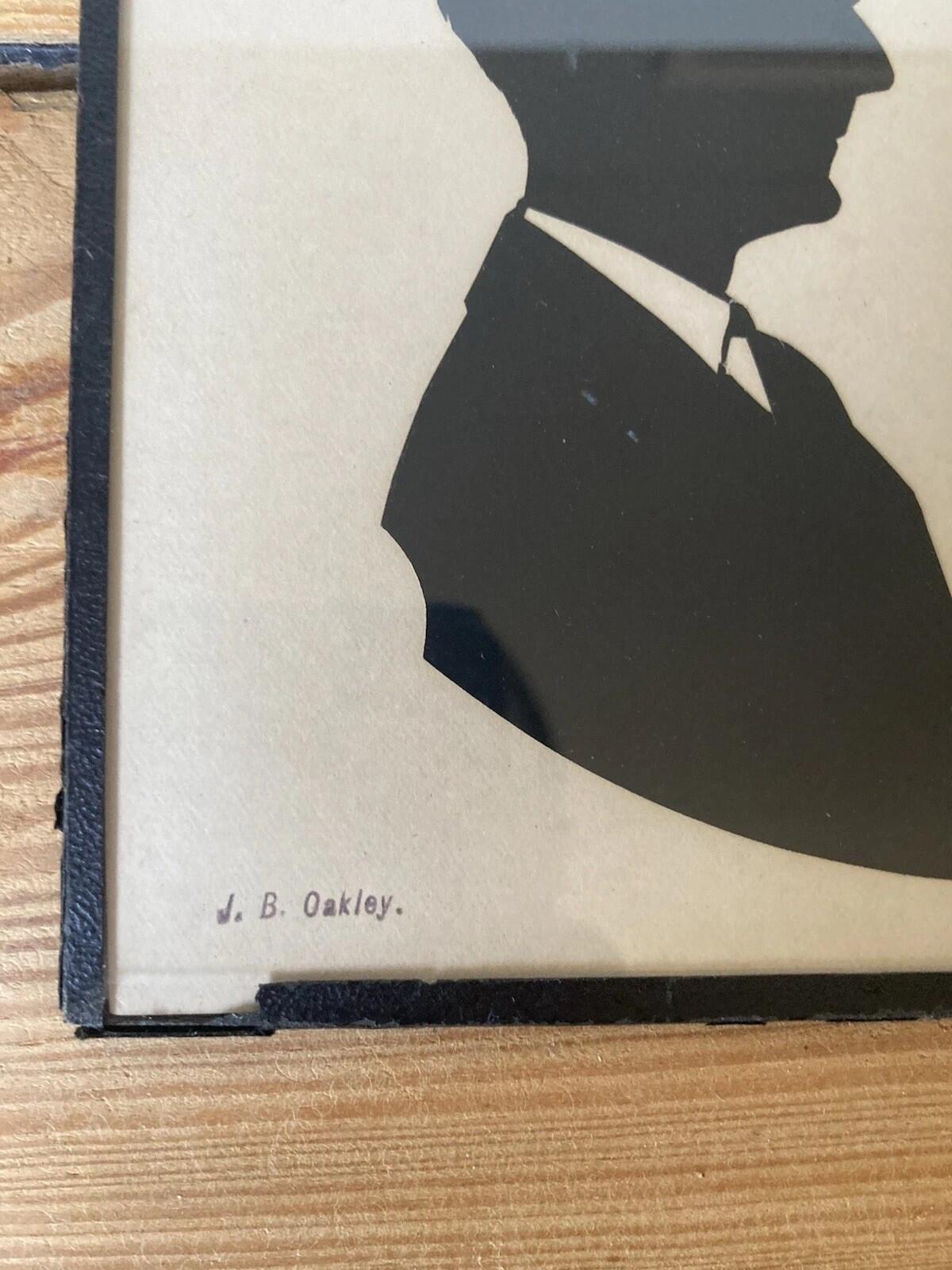 J B Oakley Silhouette Portrait Framed Hand Cut Profile Picture