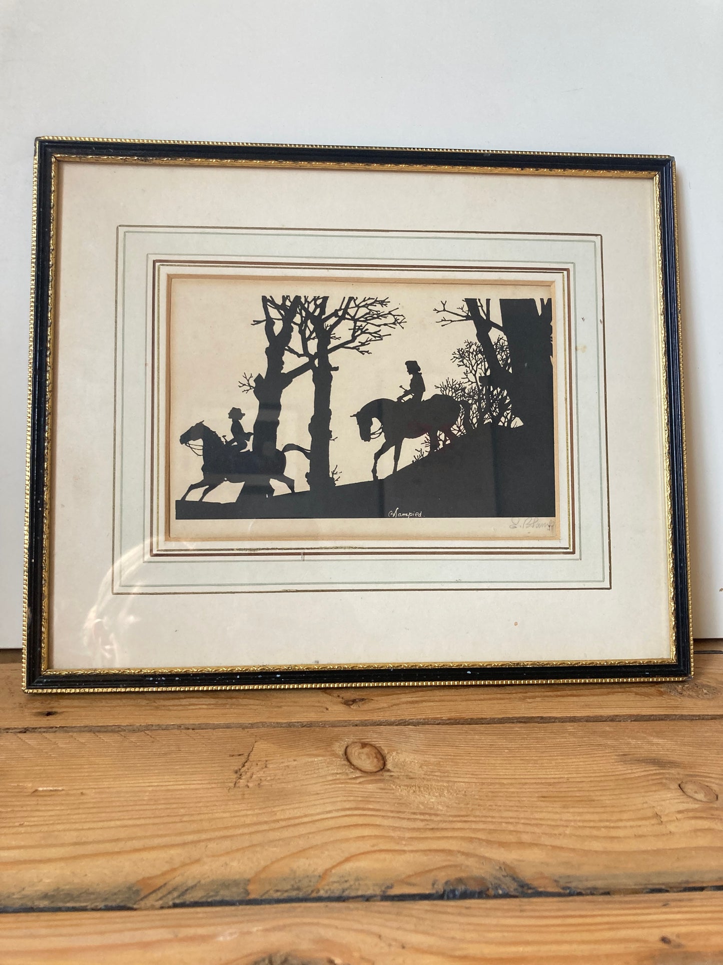Edmund Blampied Framed Signed Print Country Silhouette Artwork