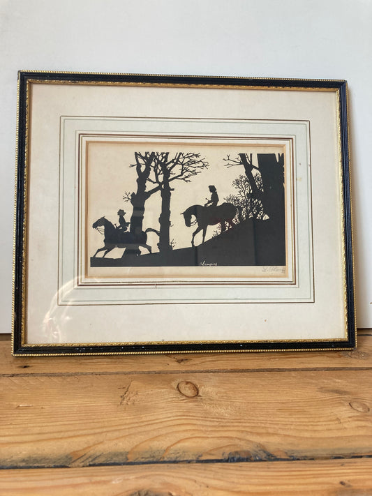 Edmund Blampied Framed Signed Print Country Silhouette Artwork