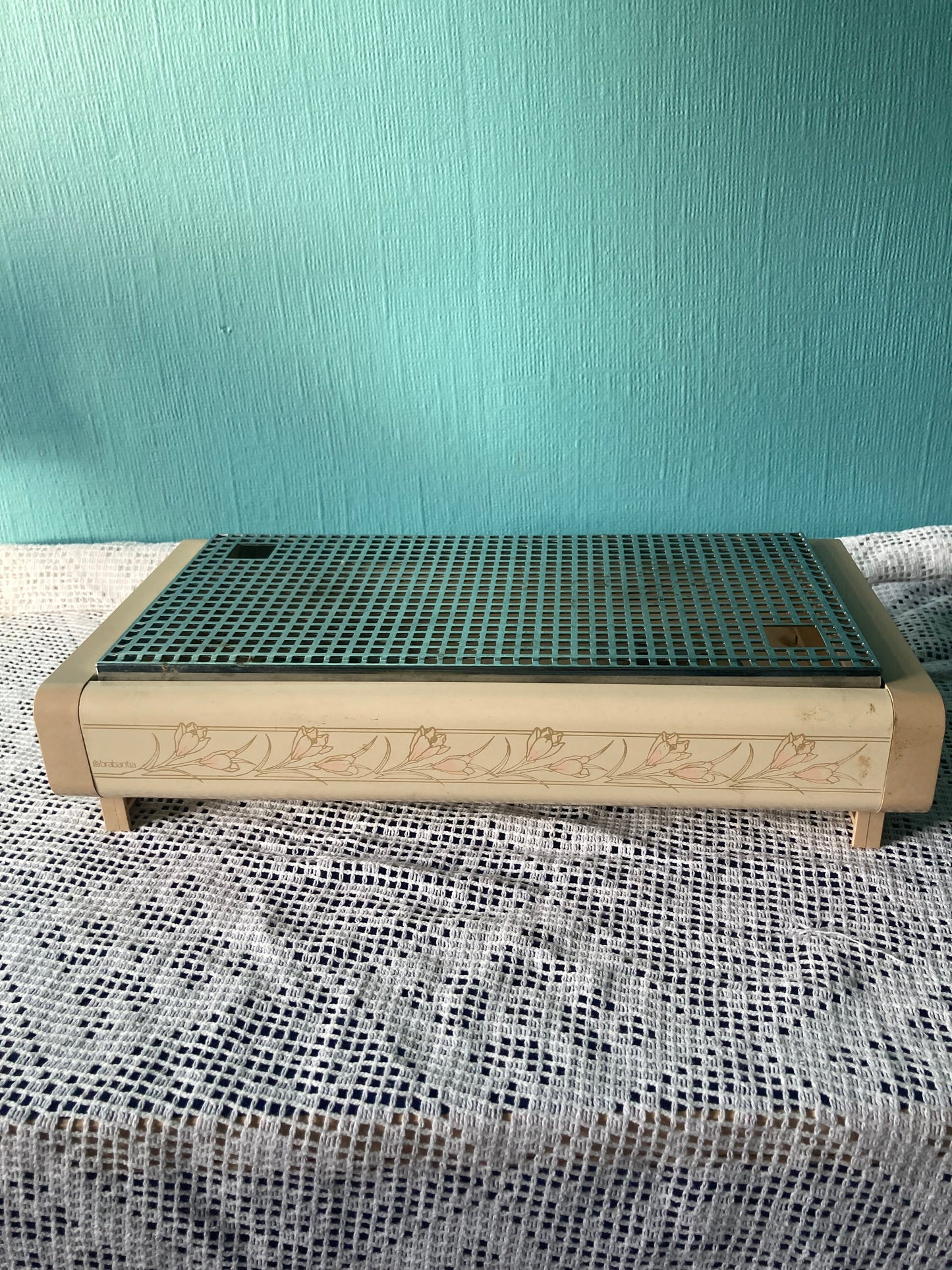 Vintage Brabantia Food Warmer Hot Plate Tea Light Floral