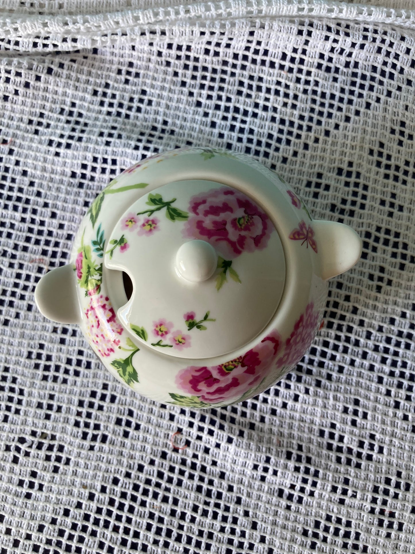Bird Song Floral Creative Tops Lidded Sugar Bowl