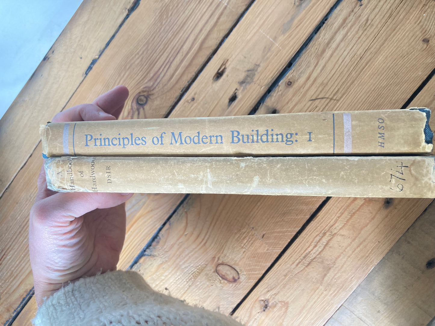 Vintage HMSO Technical Books Building Construction Hardwoods Architecture x2