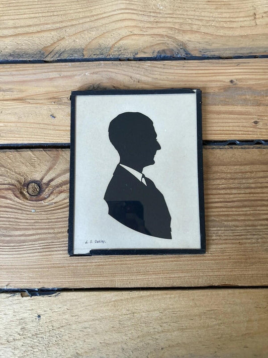 J B Oakley Silhouette Portrait Framed Hand Cut Profile Picture