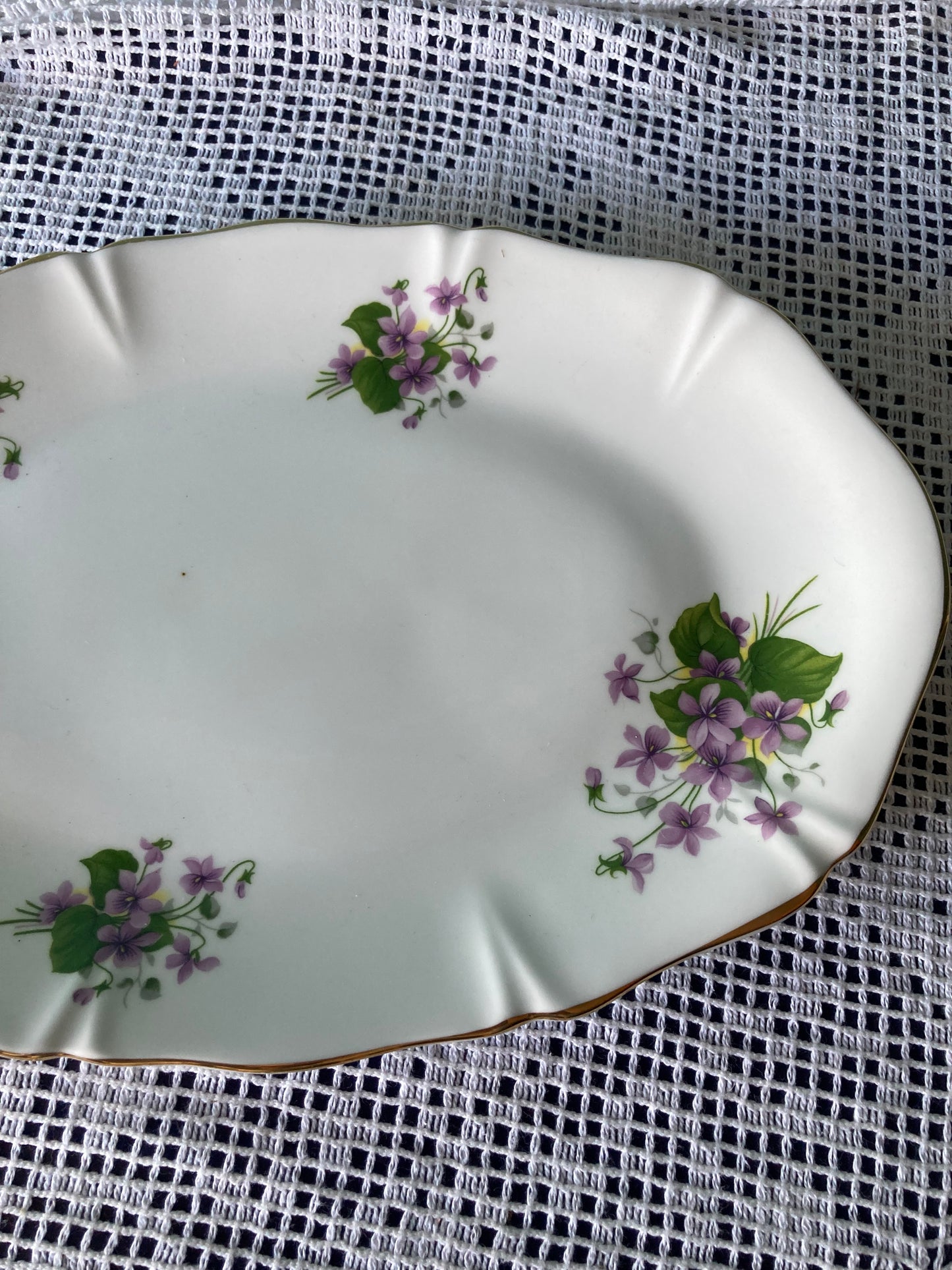 Royal Grafton Violets Fine China  Sandwich Serving Plate