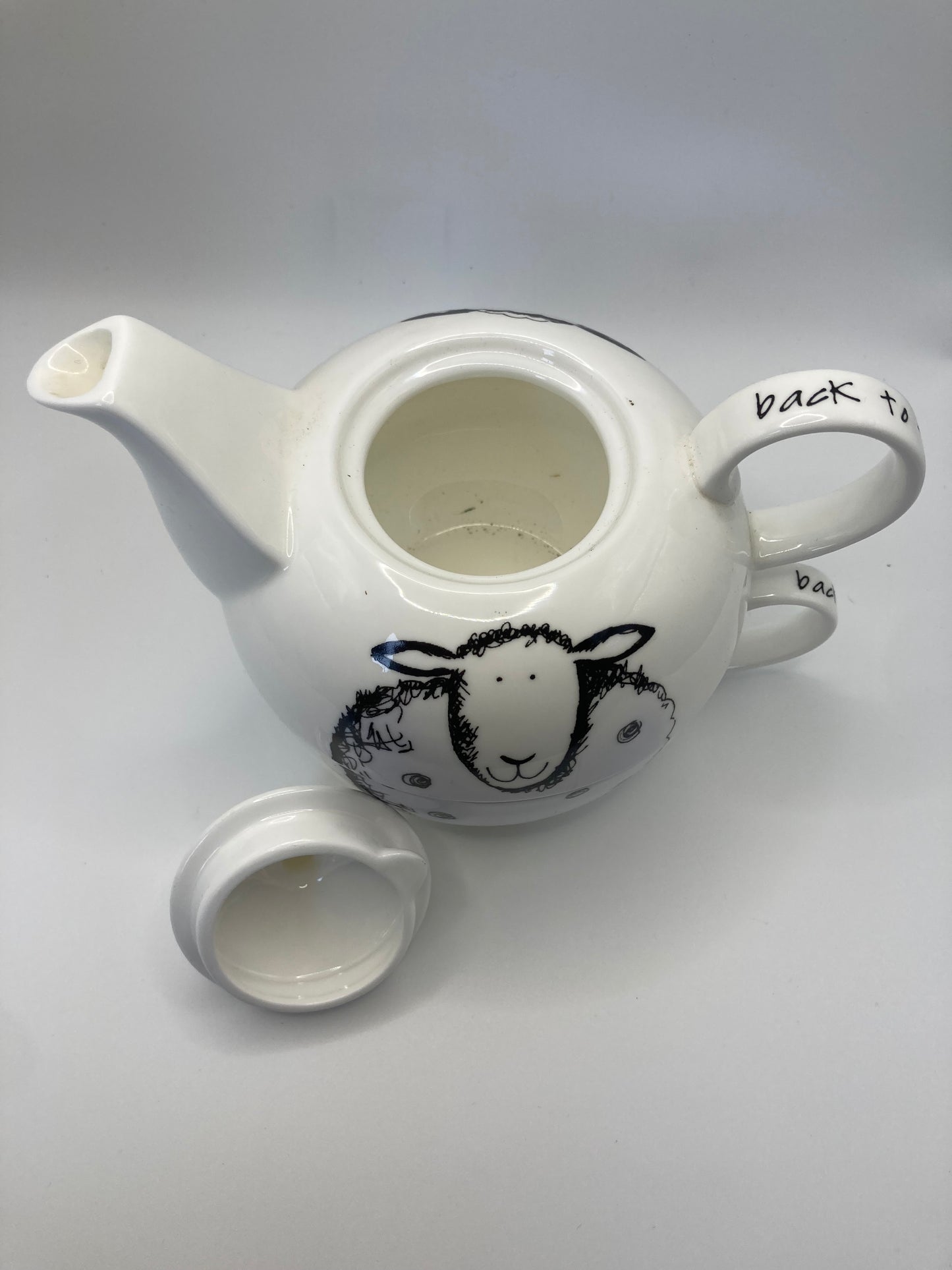Back To Front Sheep Teapot And Cup Arthur Wood Tea For 1 Country Kitchen - Bloom & Heirloom Vintage Decor