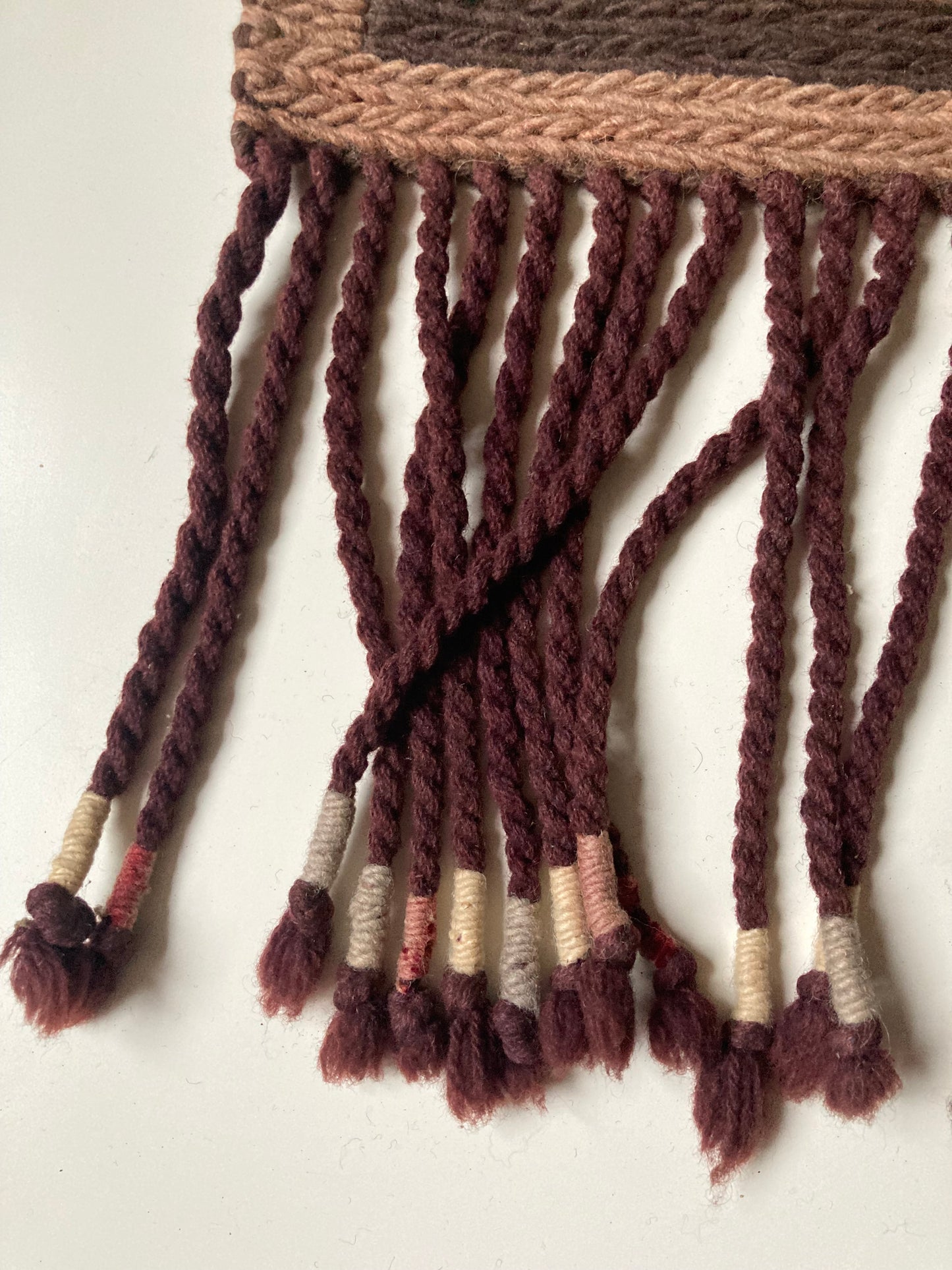 Vintage Polish Cepelia Woven Wool Handmade Wall Hanging Tapestry