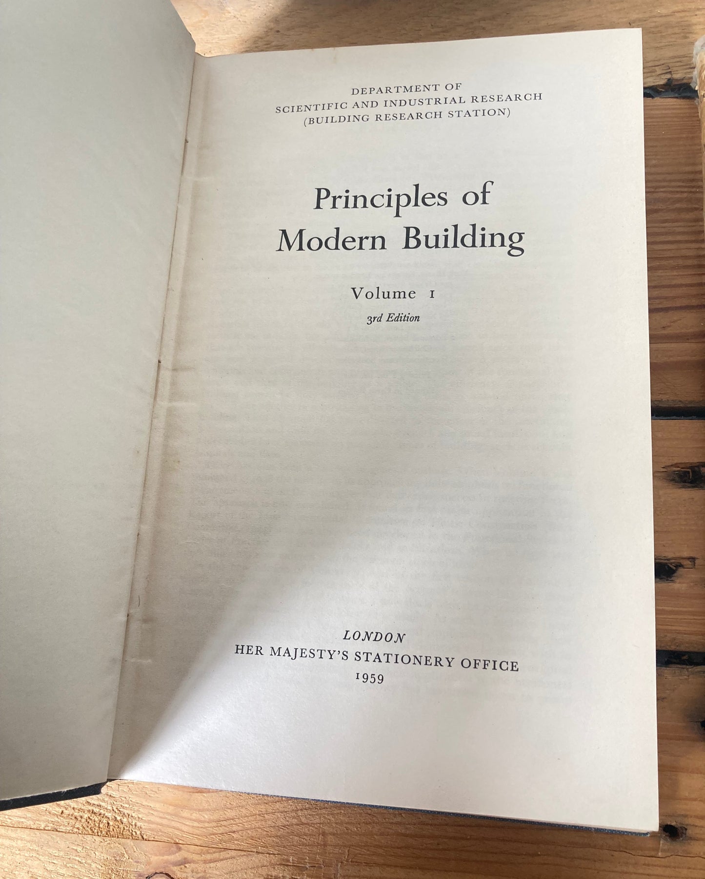 Vintage HMSO Technical Books Building Construction Hardwoods Architecture x2
