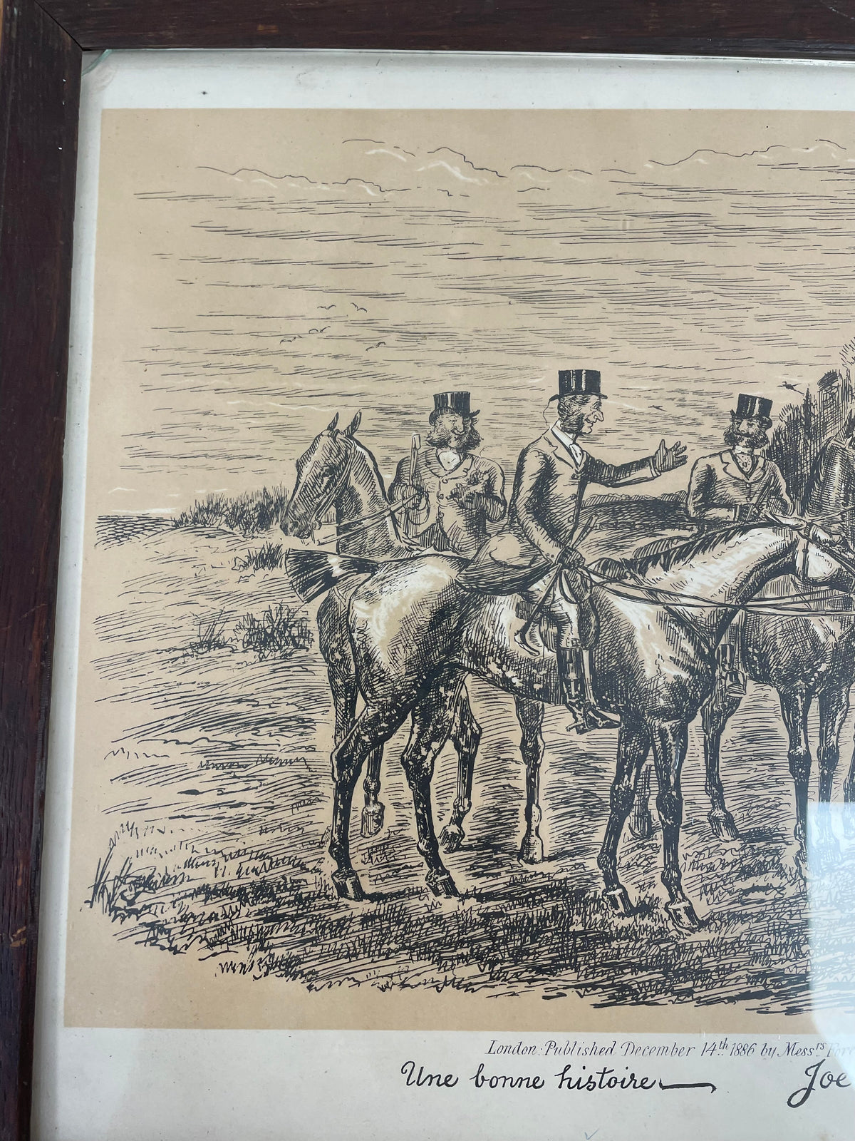 Victorian Hunting Print, “Joe Wagley’s Last”