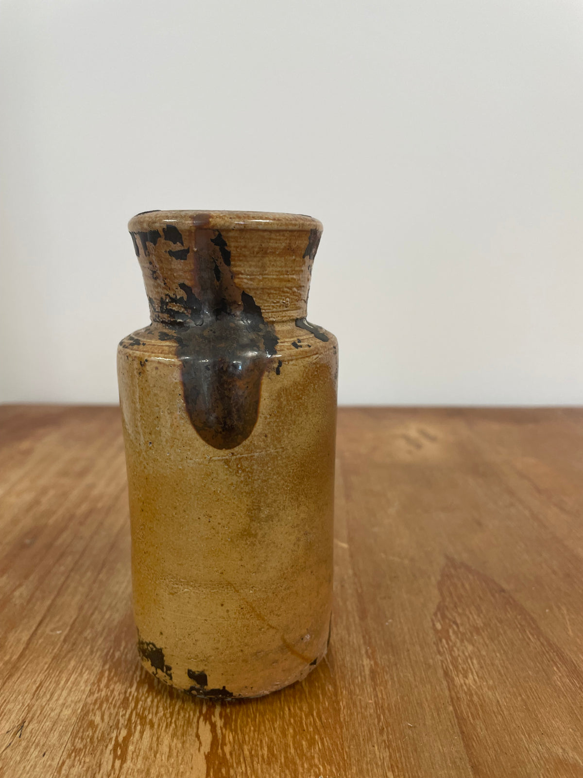 Salt-Glazed Stoneware Bottle, Victorian