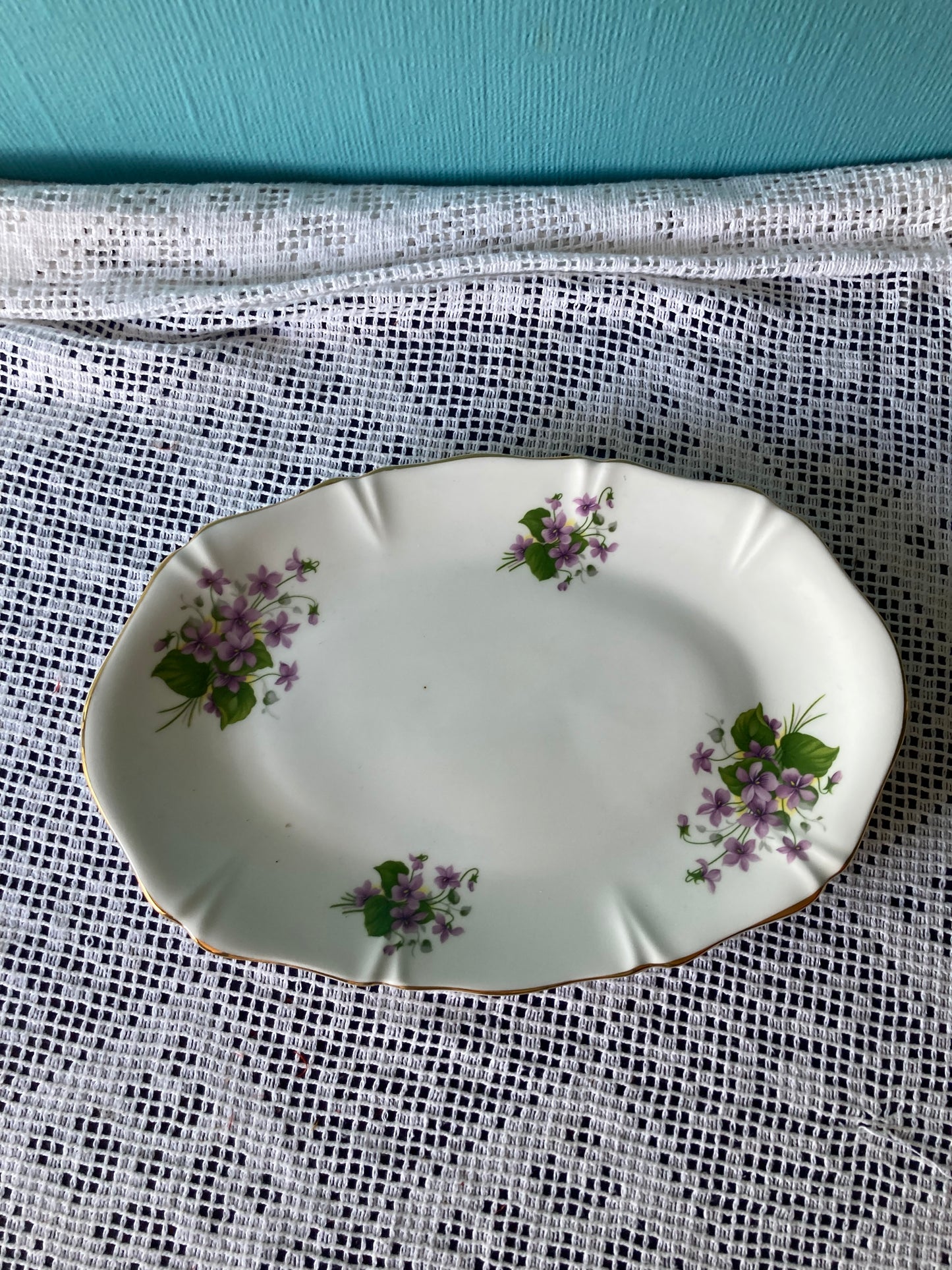 Royal Grafton Violets Fine China  Sandwich Serving Plate